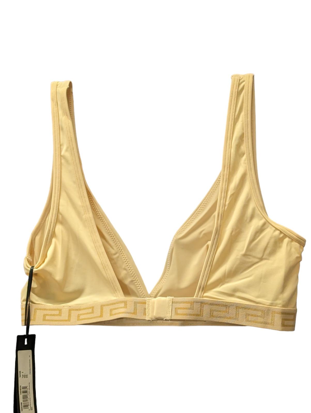 VERSACE Triangle Bralette Jersey Cotton Softcup Brown Size M NEW RRP 75