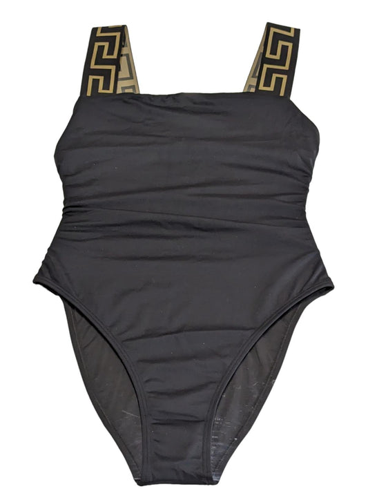 VERSACE Swimsuit Swim Costume Black Baroque Print Straps Swimwear S NEW RRP 285