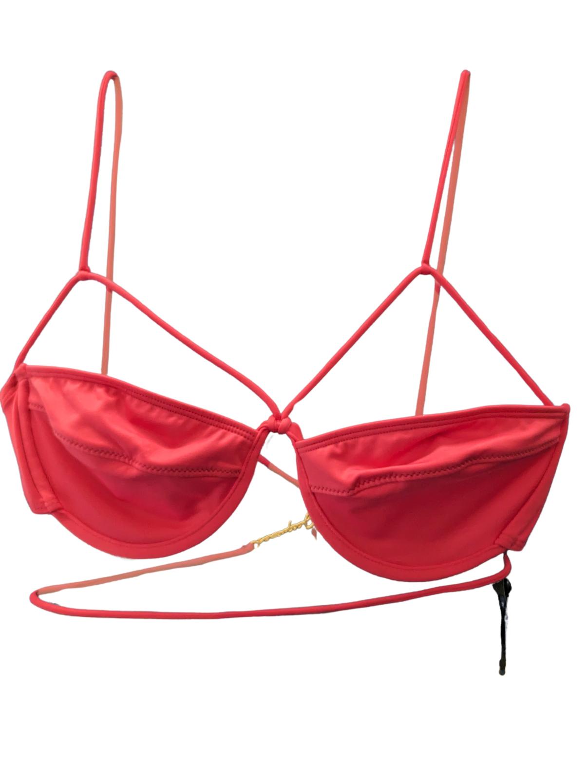 JACQUEMUS Le Haut Malliot Bikini Top Double Strap Pink Size XL NEW RRP 140