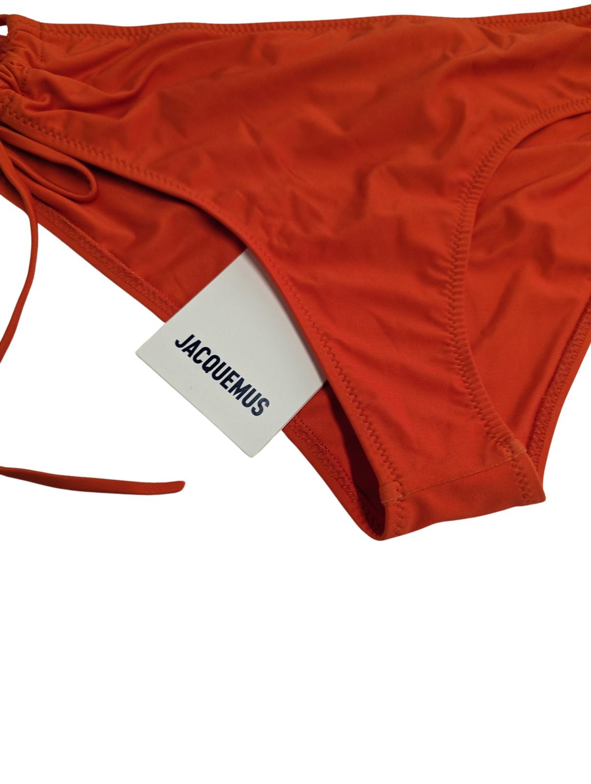 JACQUEMUS Tropea Side Tie Bikini Bottom Orange Size M NEW RRP 75