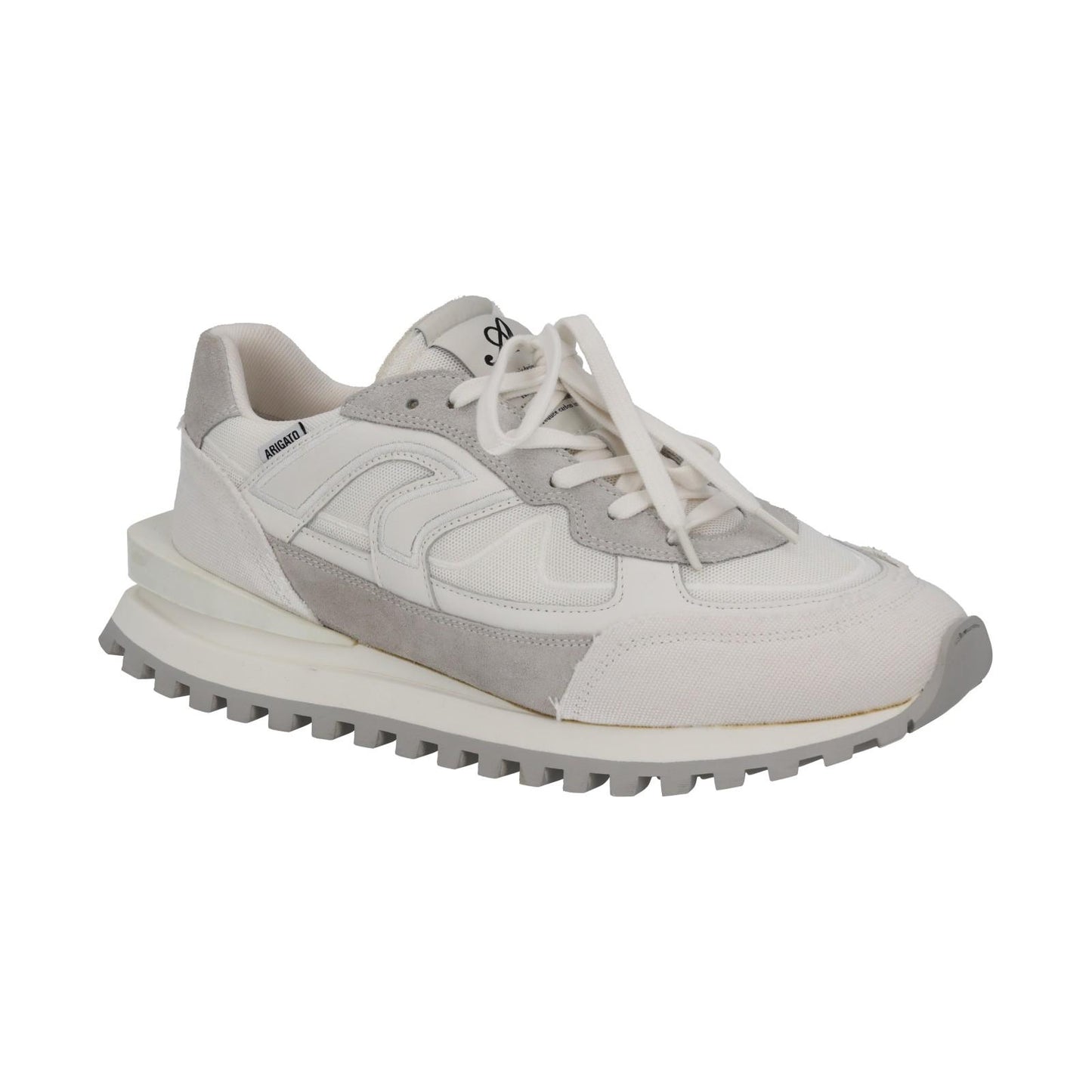 AXEL ARIGATO Sonar Sneaker Lace Up Low Top White Grey EU43 UK9 NEW RRP230