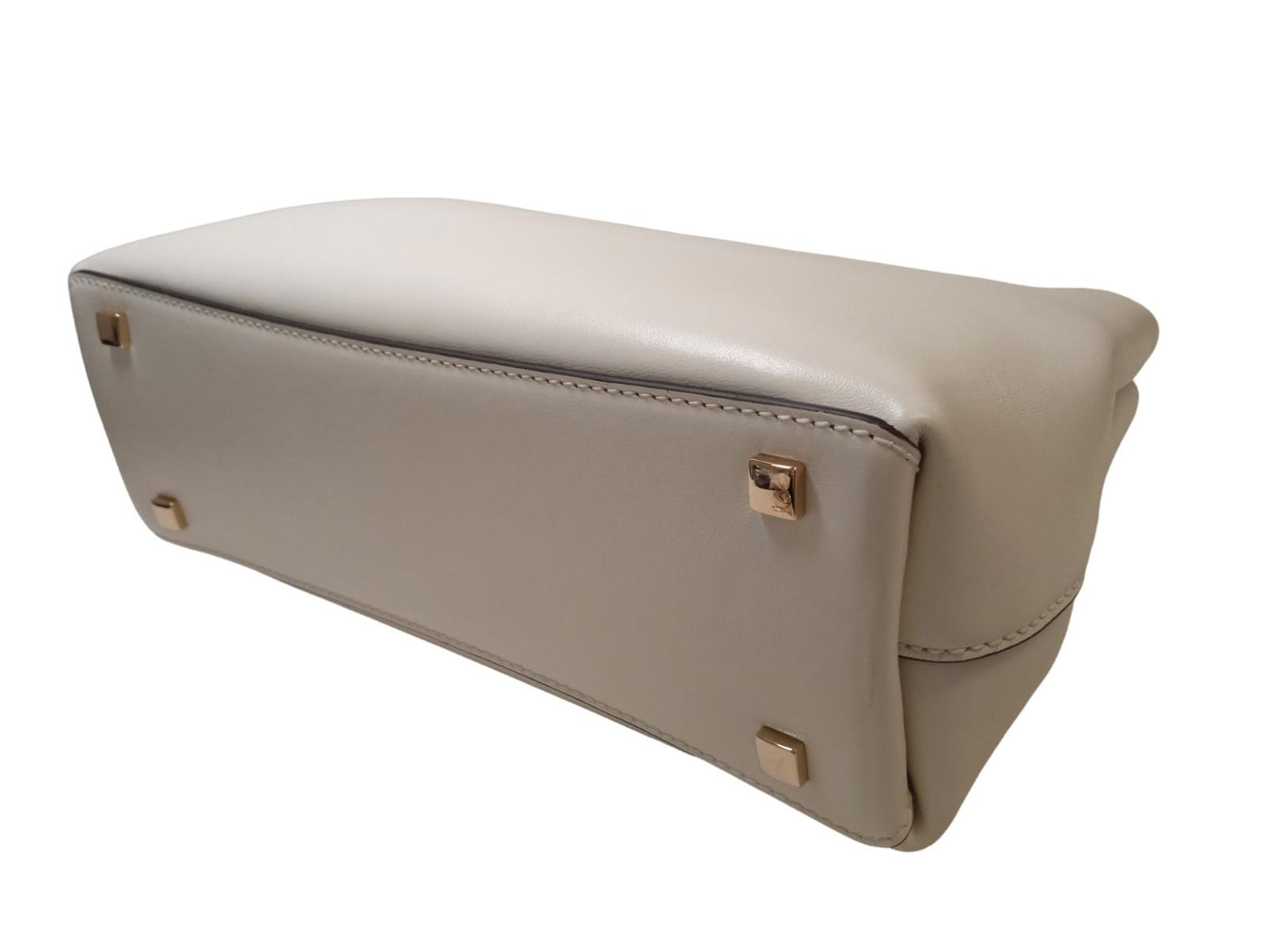 JIMMY CHOO Bon Bon Bag Tote Leather Magnetic Latte/Light Gold OS NEW RRP1550