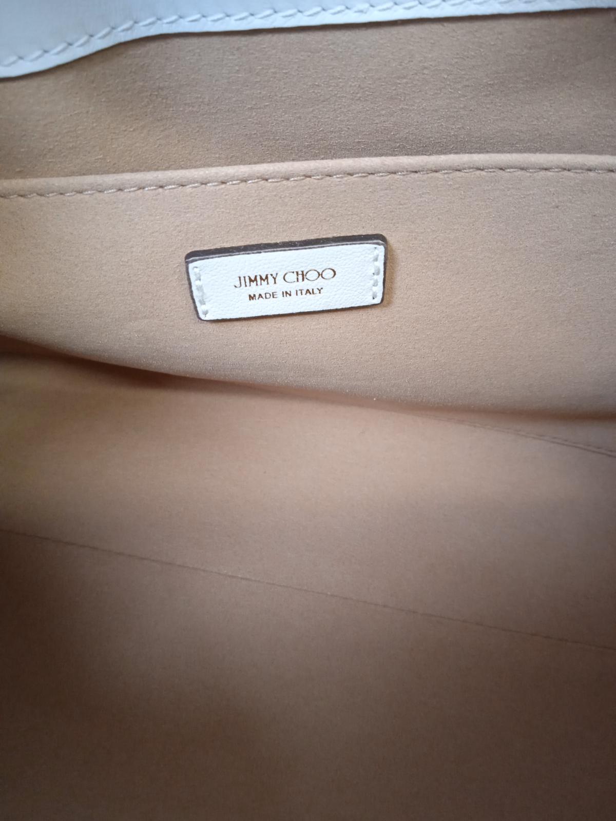 JIMMY CHOO Bon Bon Bag Tote Leather Magnetic Latte/Light Gold OS NEW RRP1550