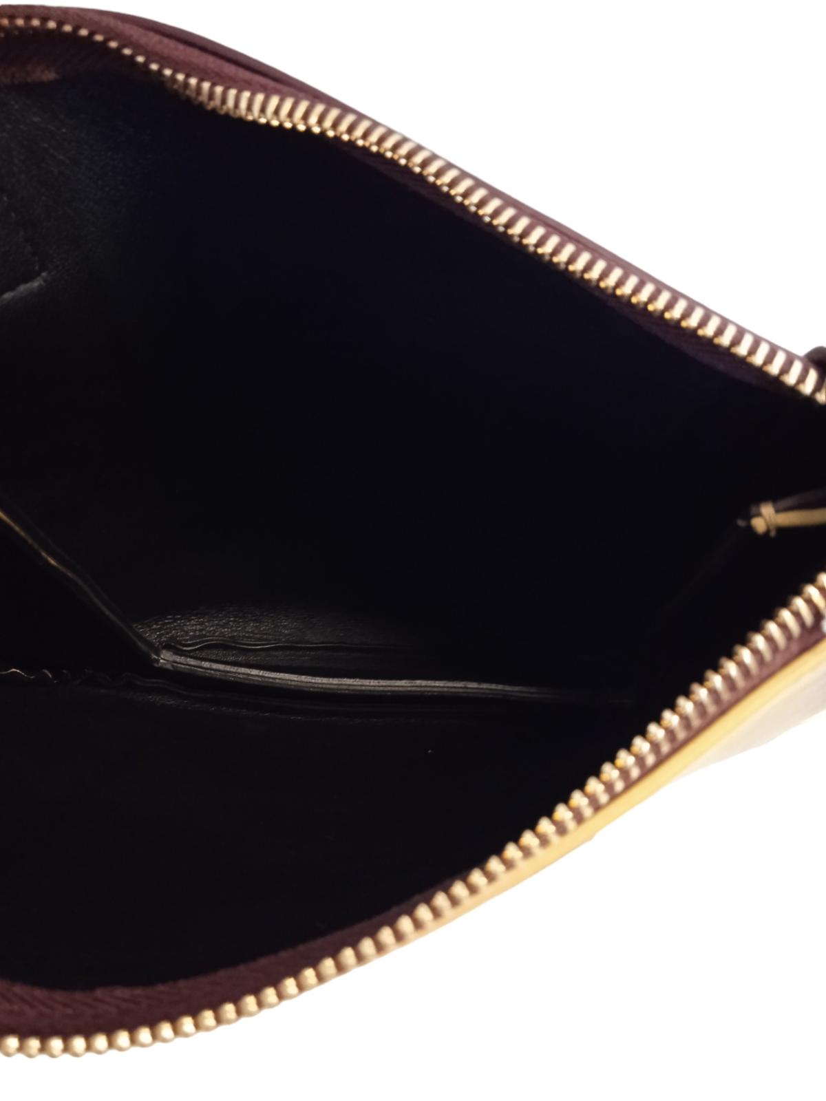 JIL SANDER Ombra Shoulder Bag Leather 2 Tone Slim Zip OS Beige/Brown NEW RRP1130