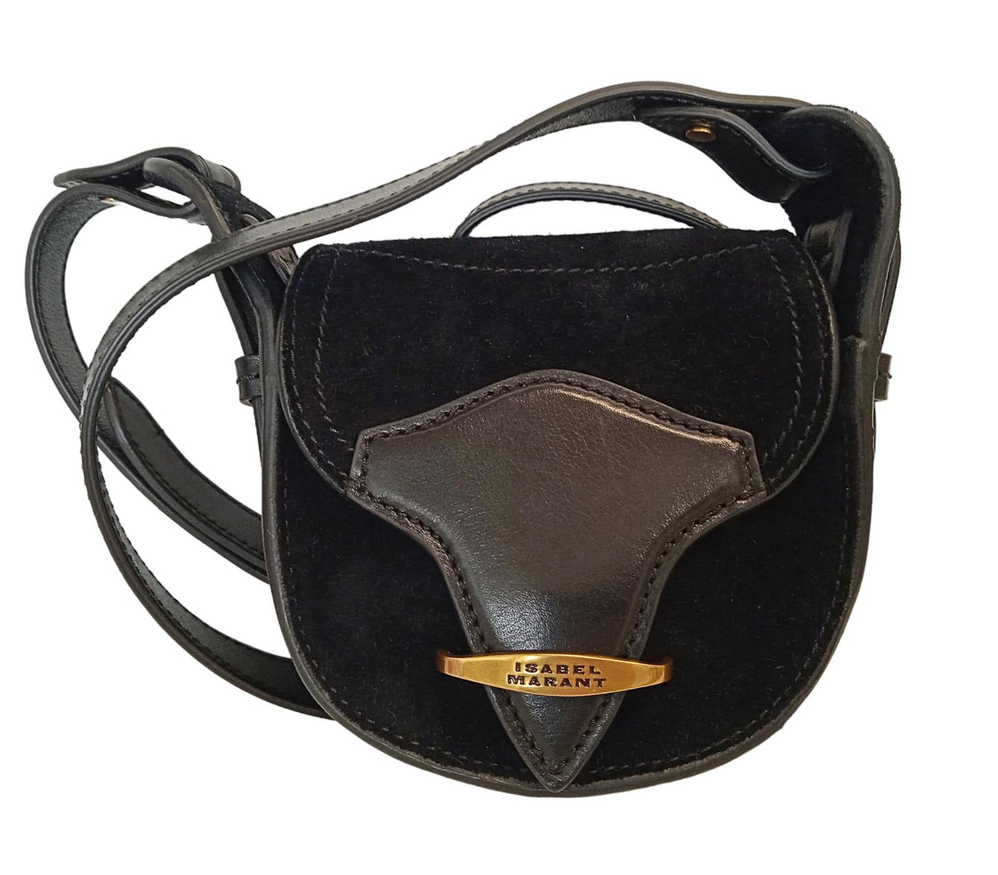 ISABEL MARANT Botsy Mini Bag Suede Leather Crossbody Black OS NEW RRP395