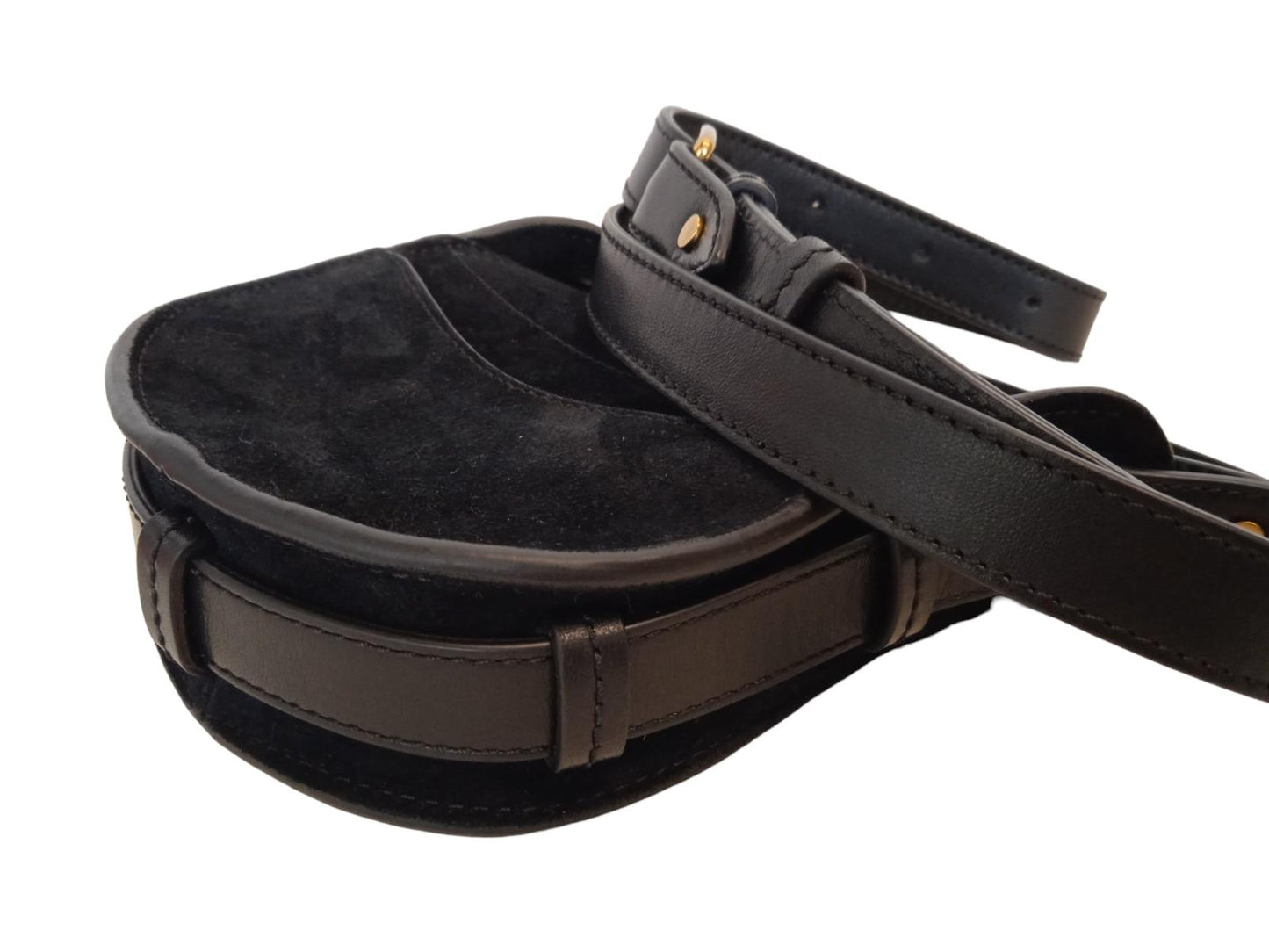 ISABEL MARANT Botsy Mini Bag Suede Leather Crossbody Black OS NEW RRP395