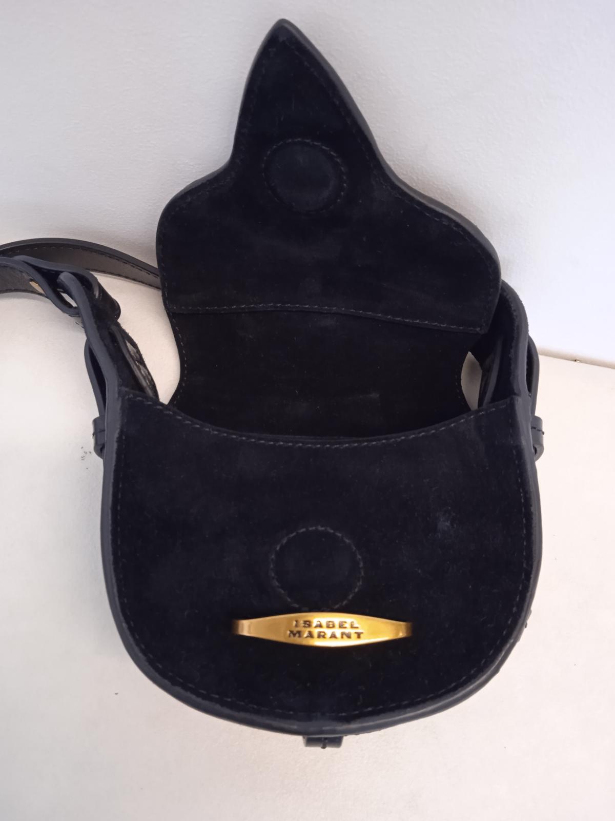ISABEL MARANT Botsy Mini Bag Suede Leather Crossbody Black OS NEW RRP395