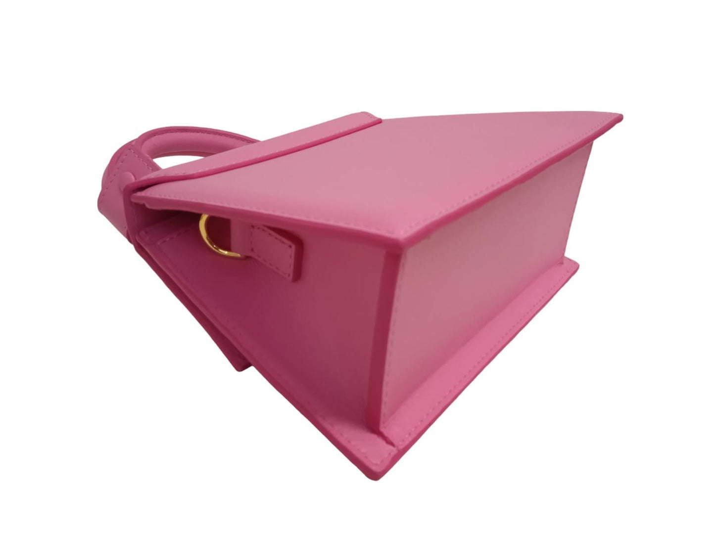 JACQUEMUS Le Chiquito Noeud Bag Tote Coiled Leather Flap Pink OS NEW RRP695