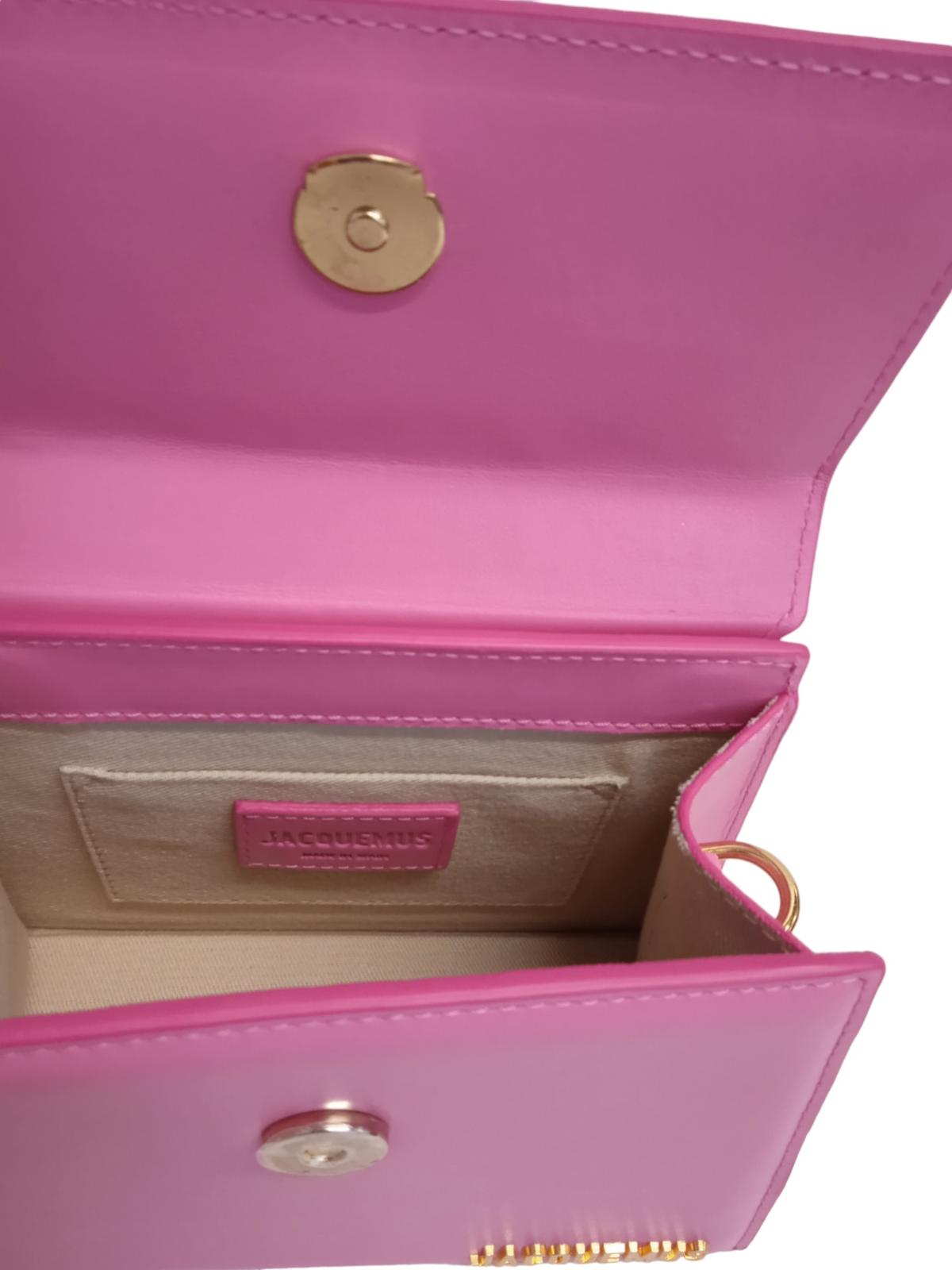 JACQUEMUS Le Chiquito Noeud Bag Tote Coiled Leather Flap Pink OS NEW RRP695