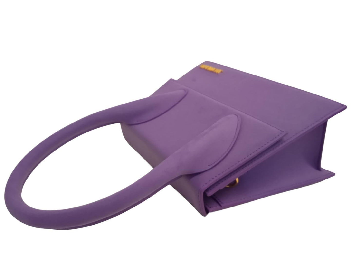 JACQUEMUS Le Grand Chiquito Bag Leather Strap Top Handle Purple OS NEW RRP740