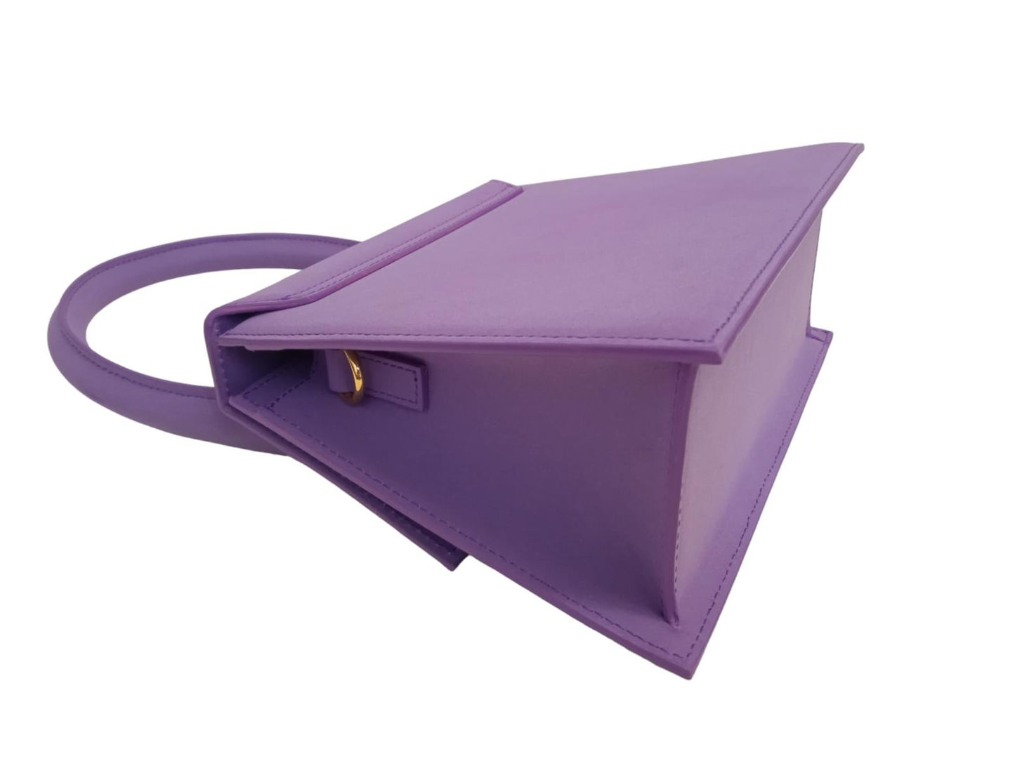 JACQUEMUS Le Grand Chiquito Bag Leather Strap Top Handle Purple OS NEW RRP740