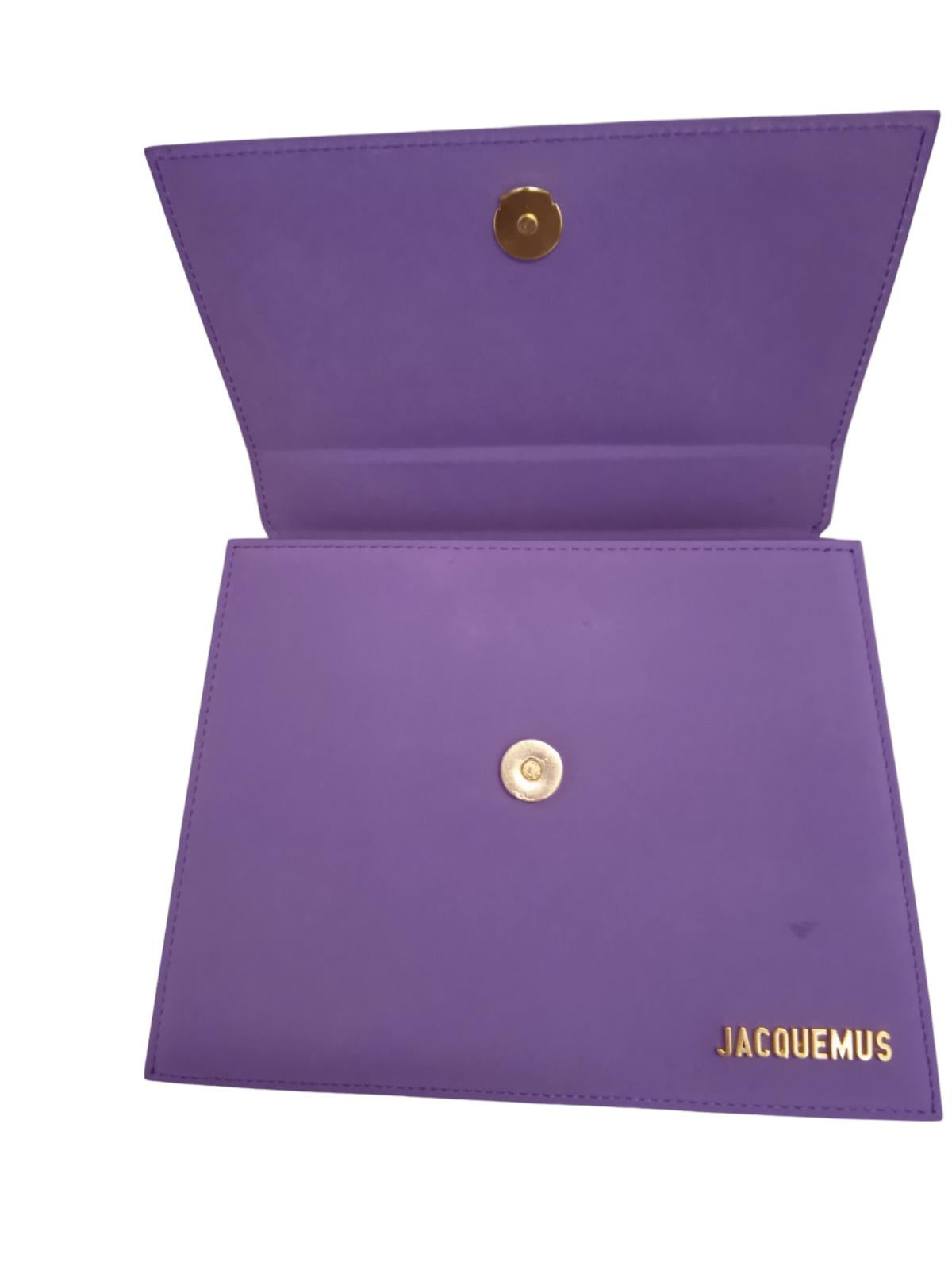 JACQUEMUS Le Grand Chiquito Bag Leather Strap Top Handle Purple OS NEW RRP740