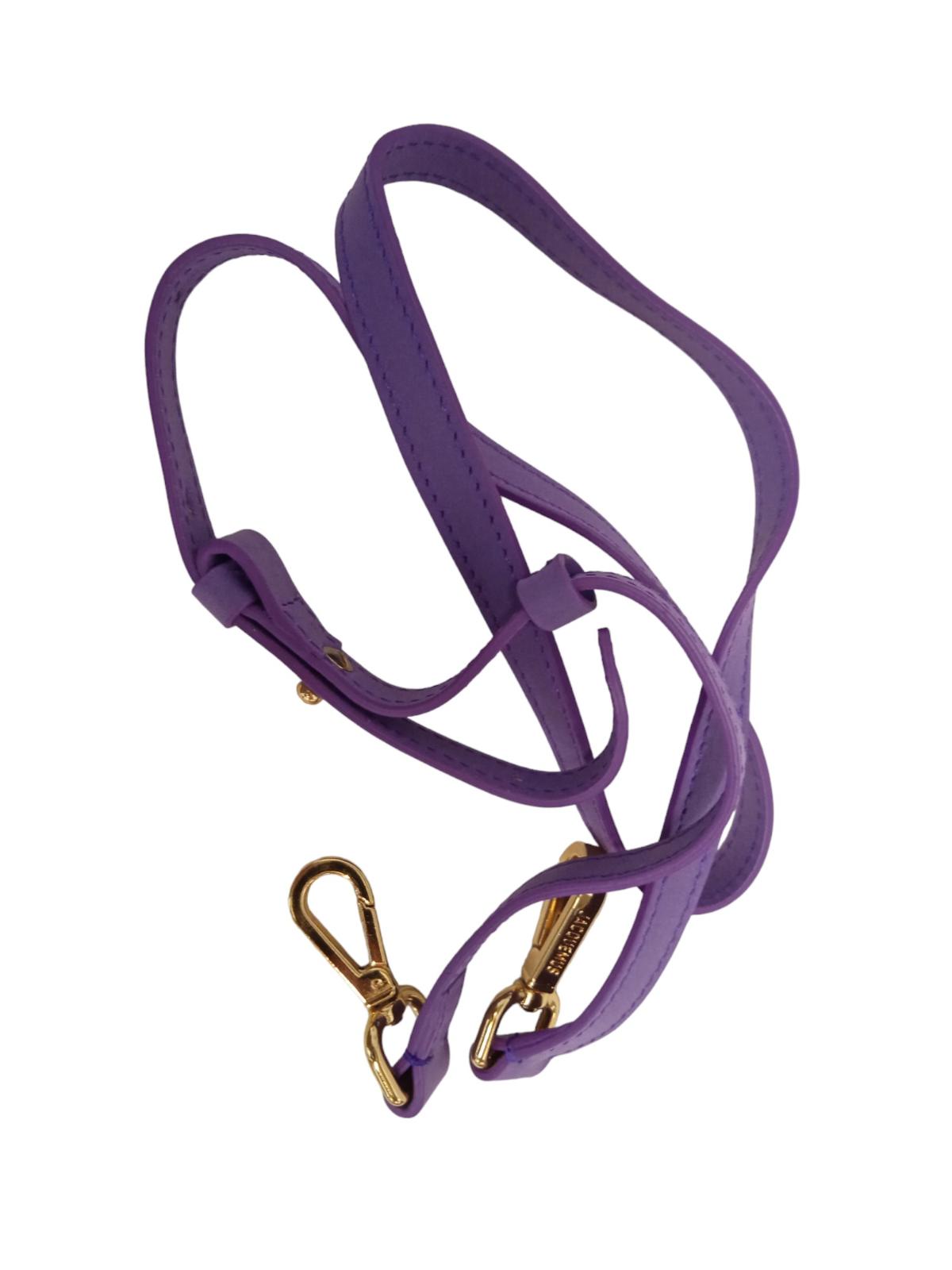 JACQUEMUS Le Grand Chiquito Bag Leather Strap Top Handle Purple OS NEW RRP740