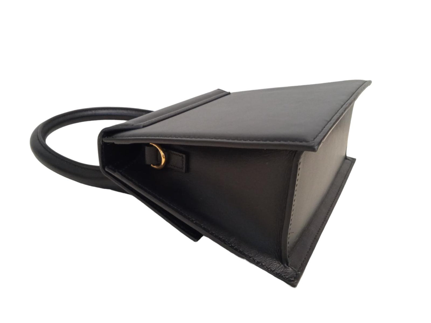 JACQUEMUS Le Grand Chiquito Bag Leather Strap Top Handle Black OS NEW RRP805