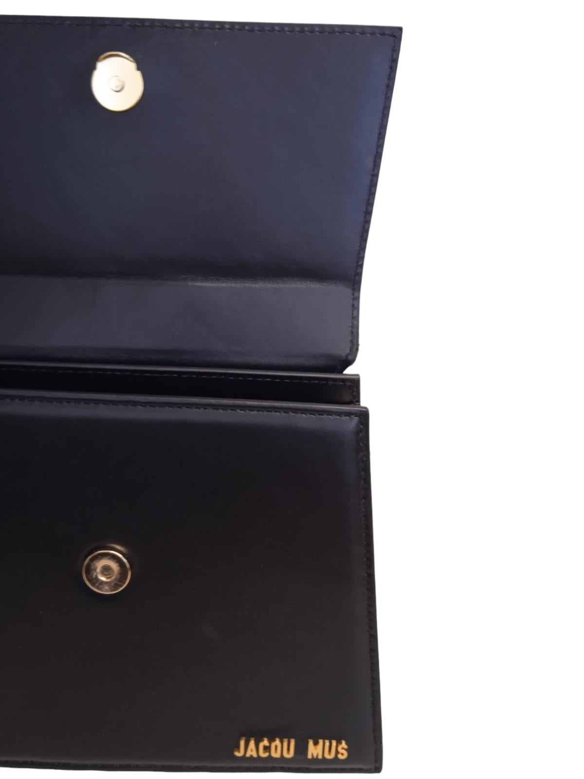 JACQUEMUS Le Grand Chiquito Bag Leather Strap Top Handle Black OS NEW RRP805