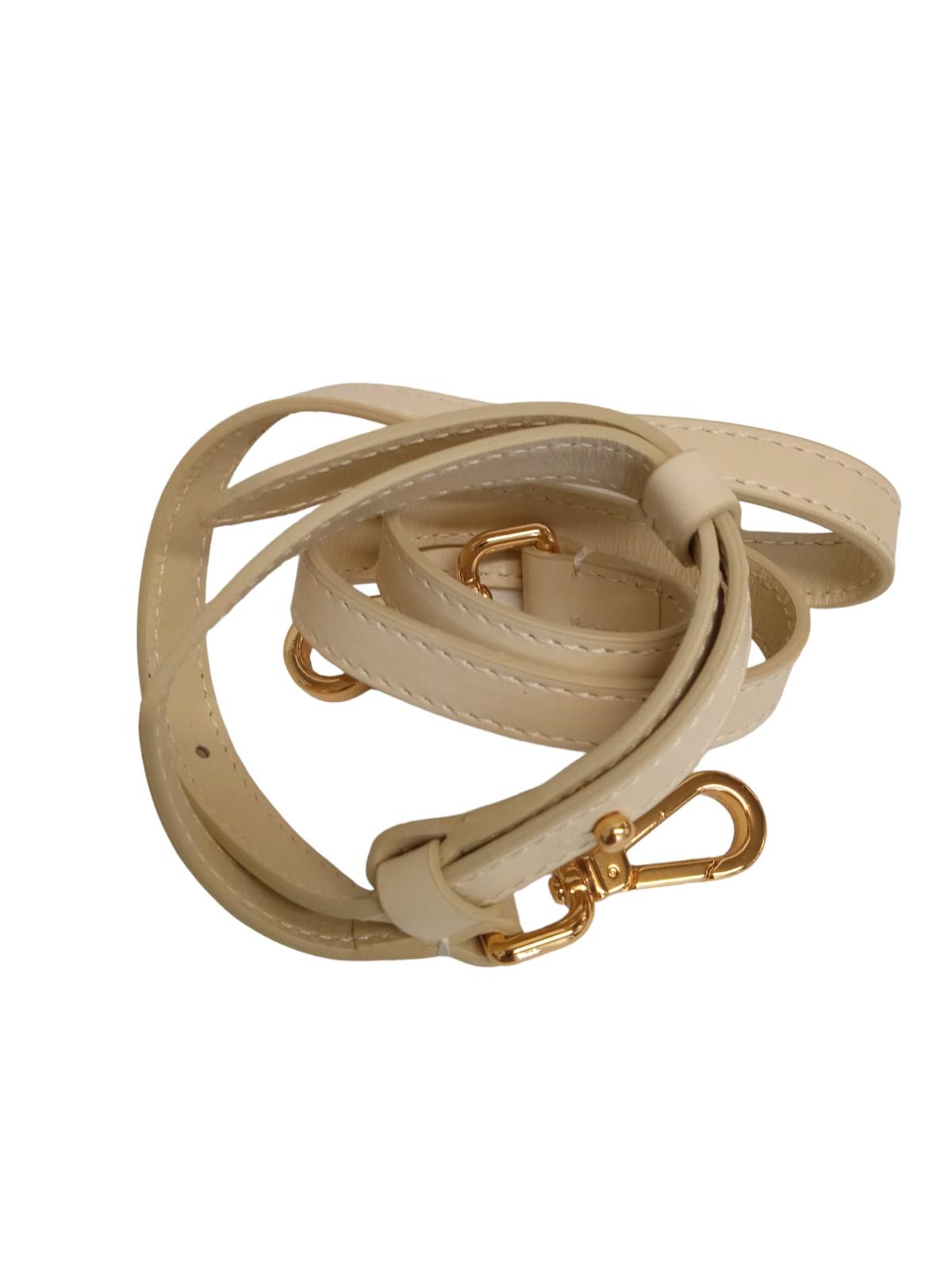 JACQUEMUS Le Grand Chiquito Bag Leather Strap Top Handle Ivory OS NEW RRP625