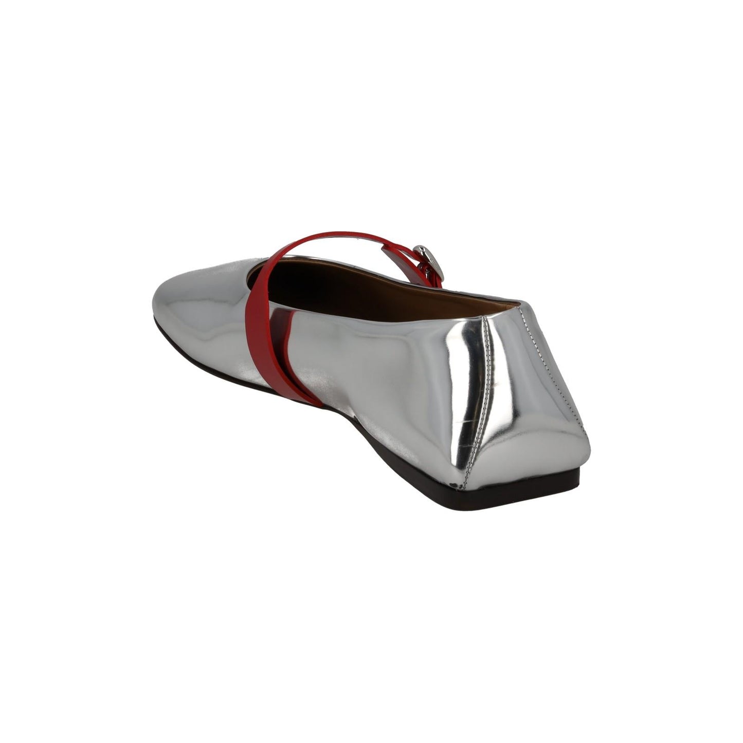 JACQUEMUS Shoes Flats Les Ballerines Rondes Leather Silver EU40 UK7 NEW RRP440