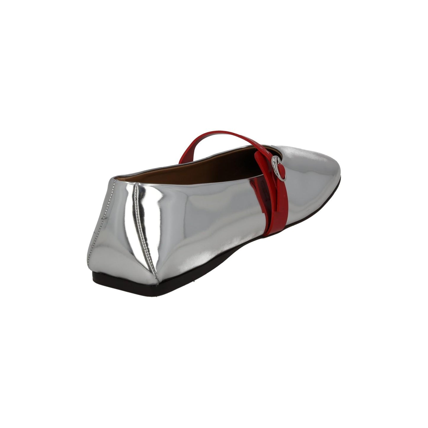 JACQUEMUS Shoes Flats Les Ballerines Rondes Leather Silver EU40 UK7 NEW RRP440