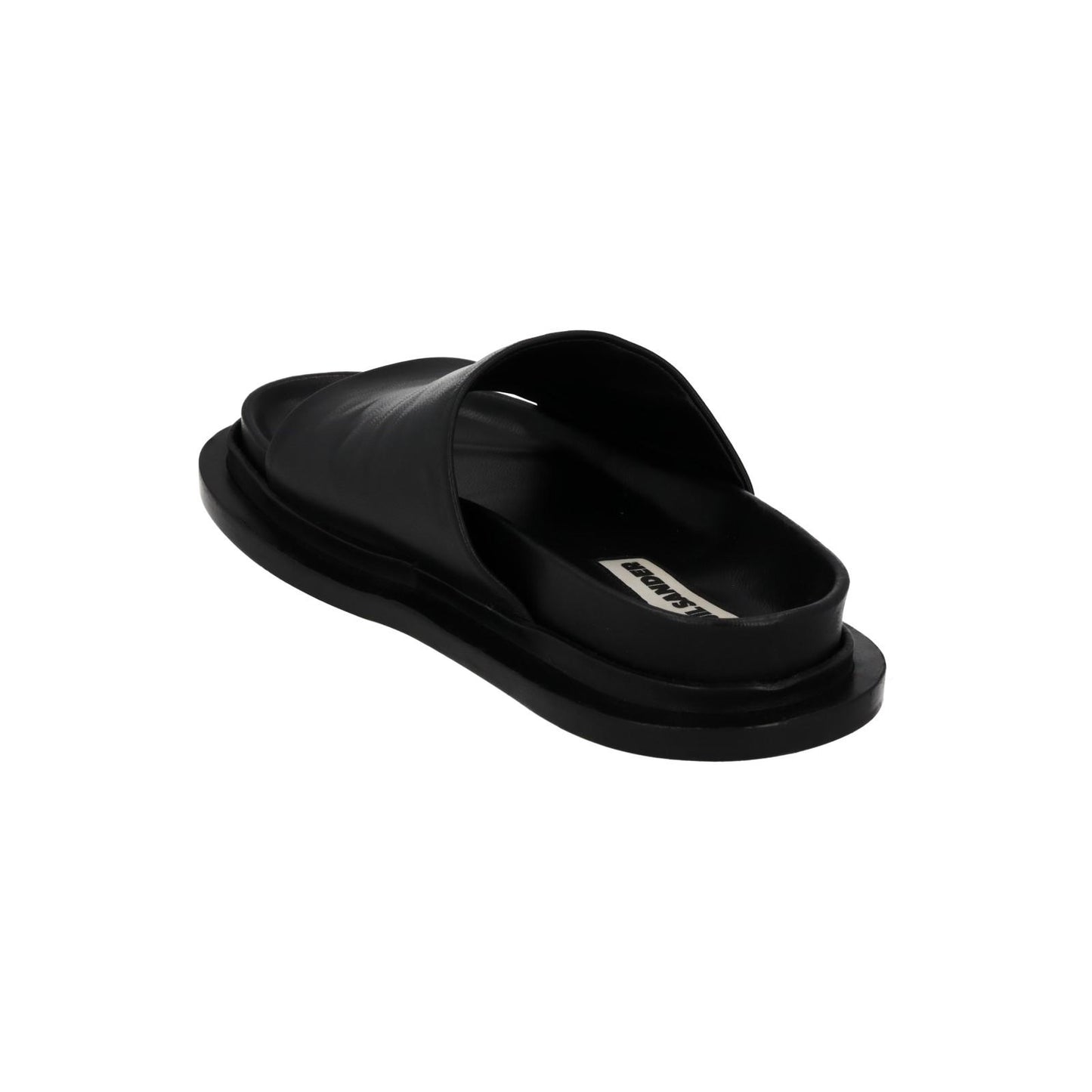 JIL SANDER Slide Sandal Flats Black Leather Slip On Shoes EU40 UK7 NEW RRP520