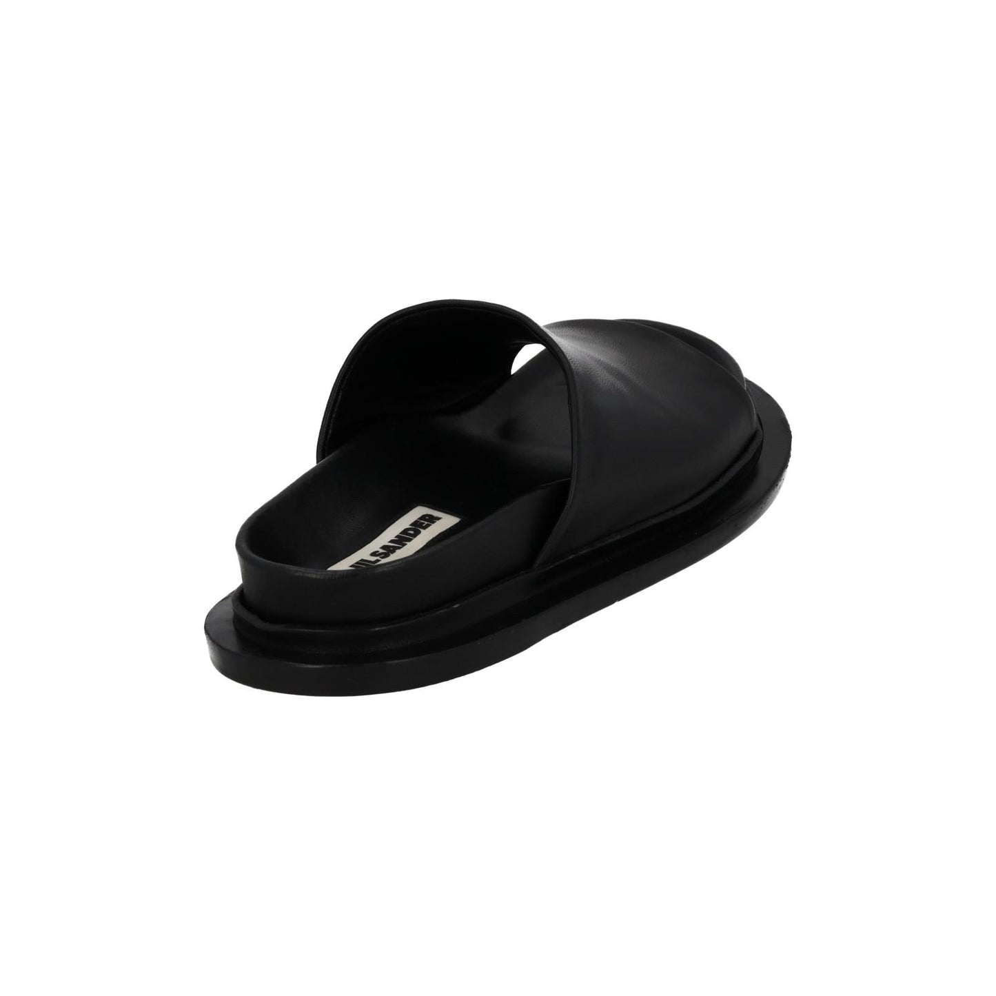 JIL SANDER Slide Sandal Flats Black Leather Slip On Shoes EU40 UK7 NEW RRP520