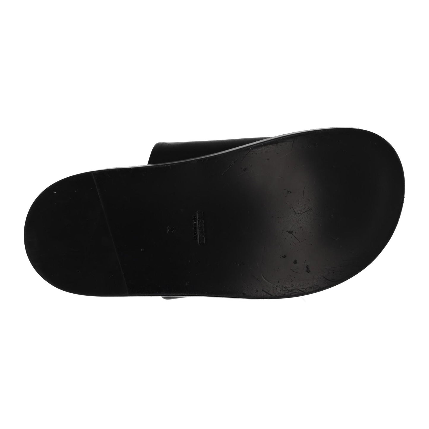 JIL SANDER Slide Sandal Flats Black Leather Slip On Shoes EU40 UK7 NEW RRP520