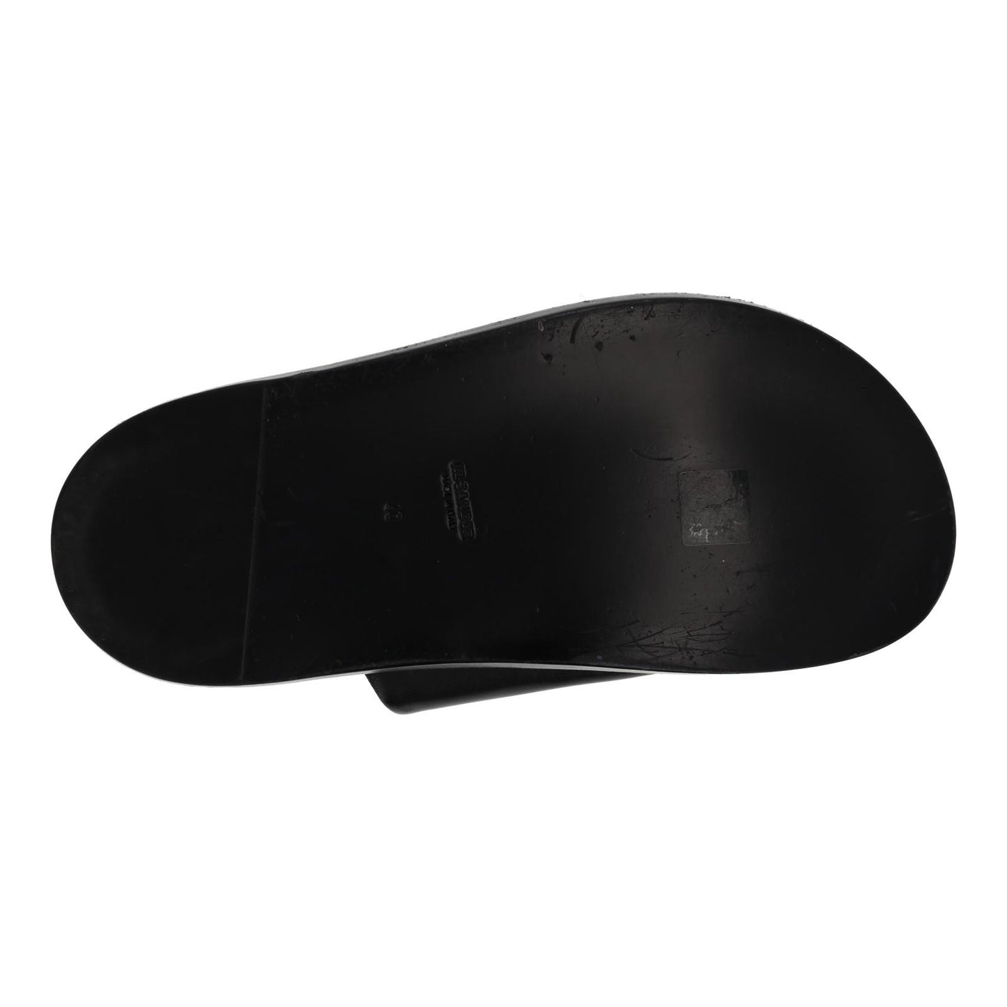 JIL SANDER Slide Sandal Flats Black Leather Slip On Shoes EU40 UK7 NEW RRP520