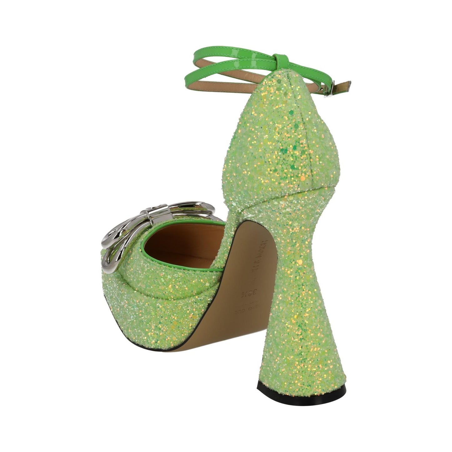 MACH & MACH Shoes Glitter Platform Bow Pump Green EU38.5 UK5.5 NEW RRP855