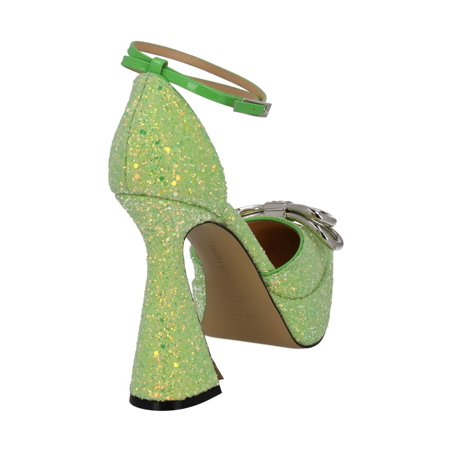 MACH & MACH Shoes Glitter Platform Bow Pump Green EU38.5 UK5.5 NEW RRP855