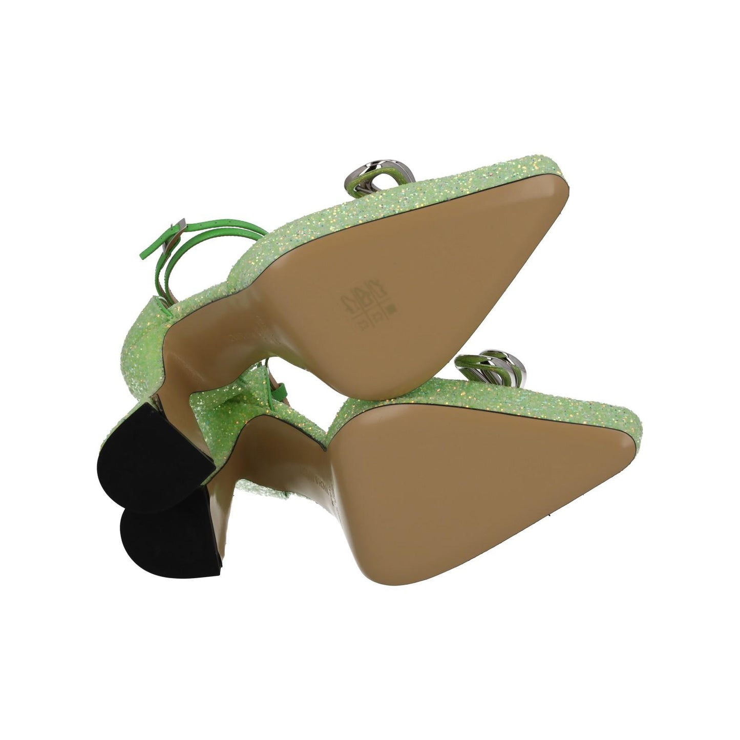 MACH & MACH Shoes Glitter Platform Bow Pump Green EU38.5 UK5.5 NEW RRP855