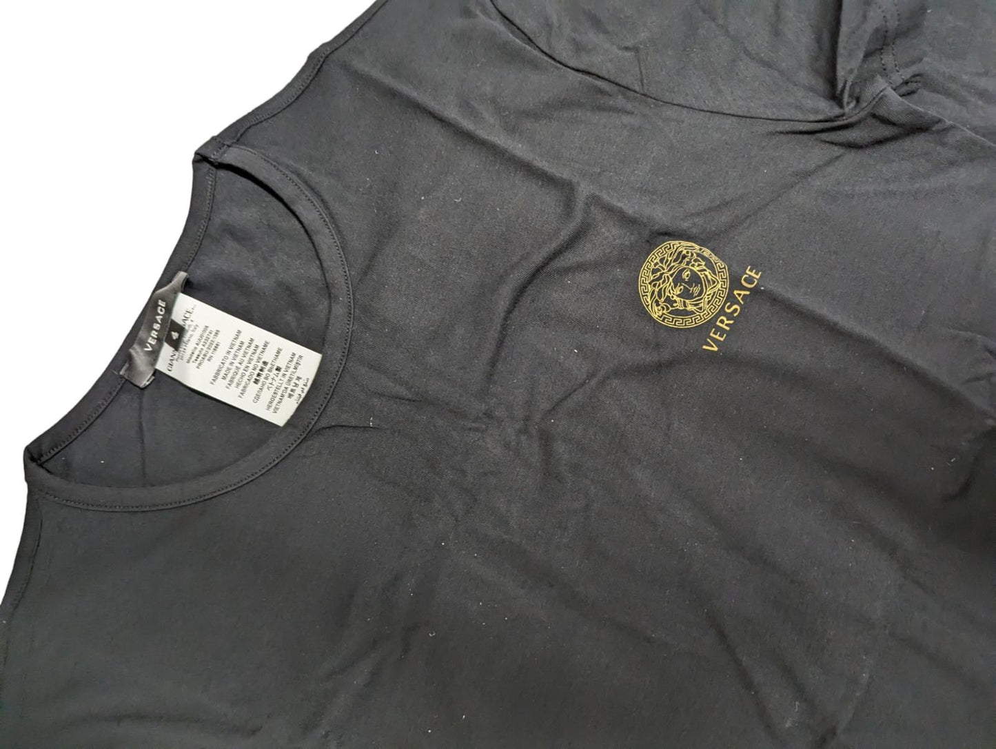 VERSACE T-Shirt Bi-Pack Jersey Topeka Bi-Stretch Cotton Black Size L NEW RRP 135