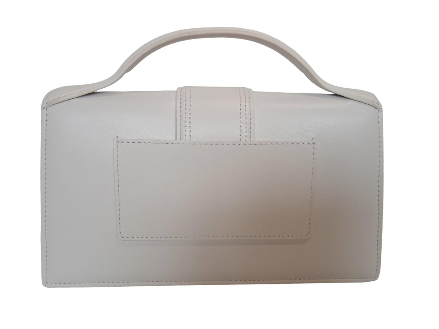 JACQUEMUS Le Grand Bambino Bag Leather Shoulder Strap White OS NEW RRP775