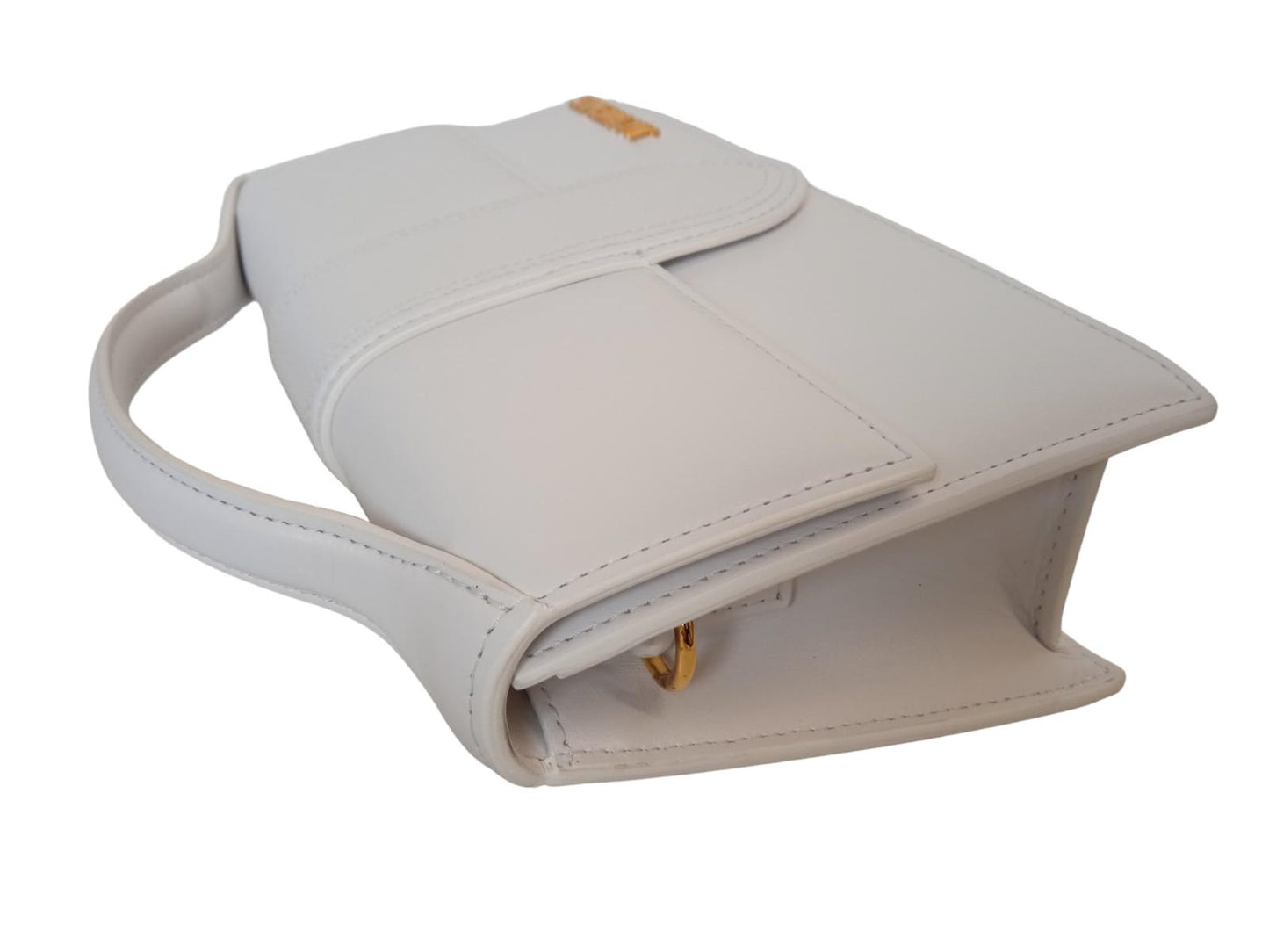 JACQUEMUS Le Grand Bambino Bag Leather Shoulder Strap White OS NEW RRP775