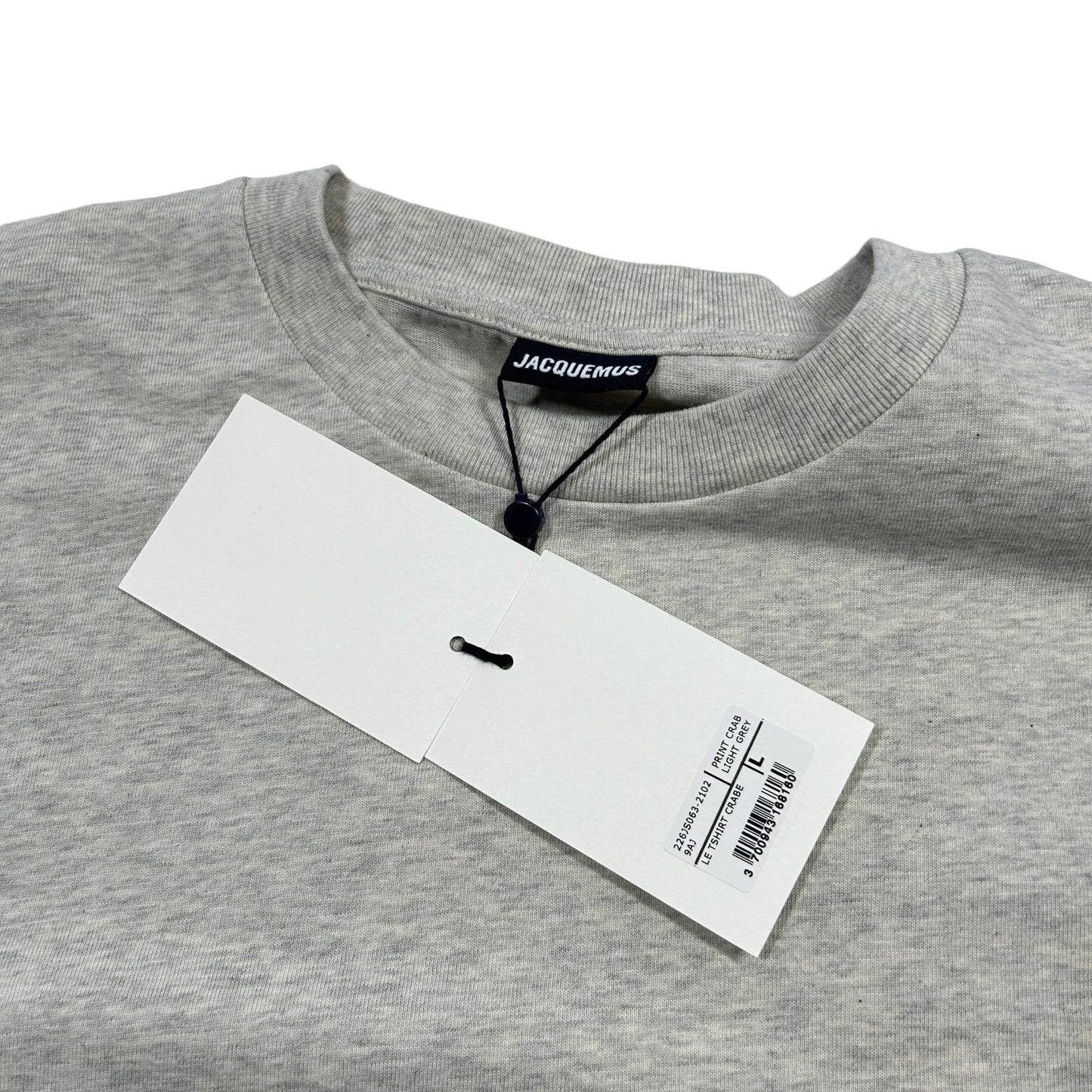 JACQUEMUS Le Tshirt Cotton Crabe Grey Mens Size L NEW RRP 155