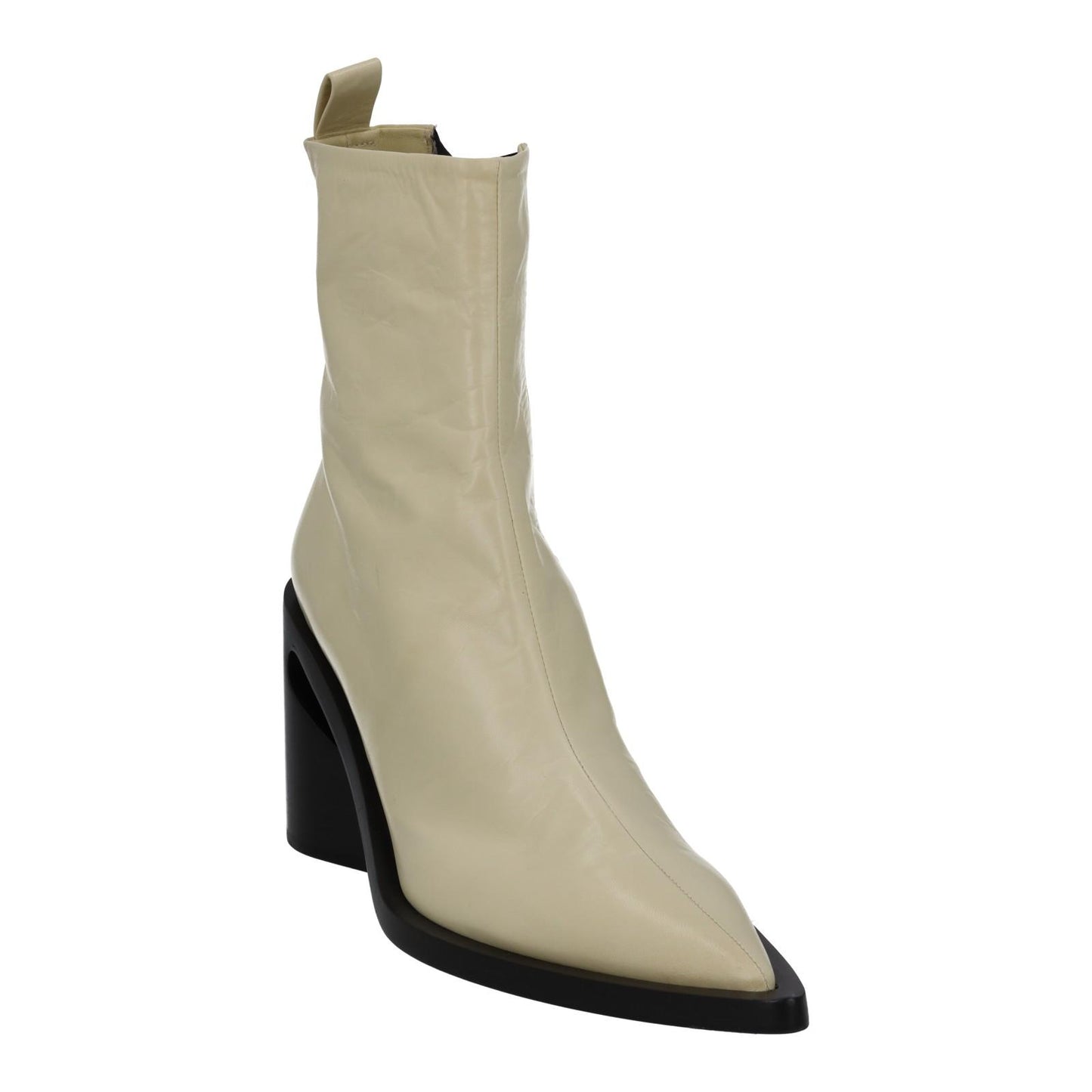 JIL SANDER Ankle Boot Tripon Wedge Heel Point Beige Leather EU39 UK6 NEW RRP1000