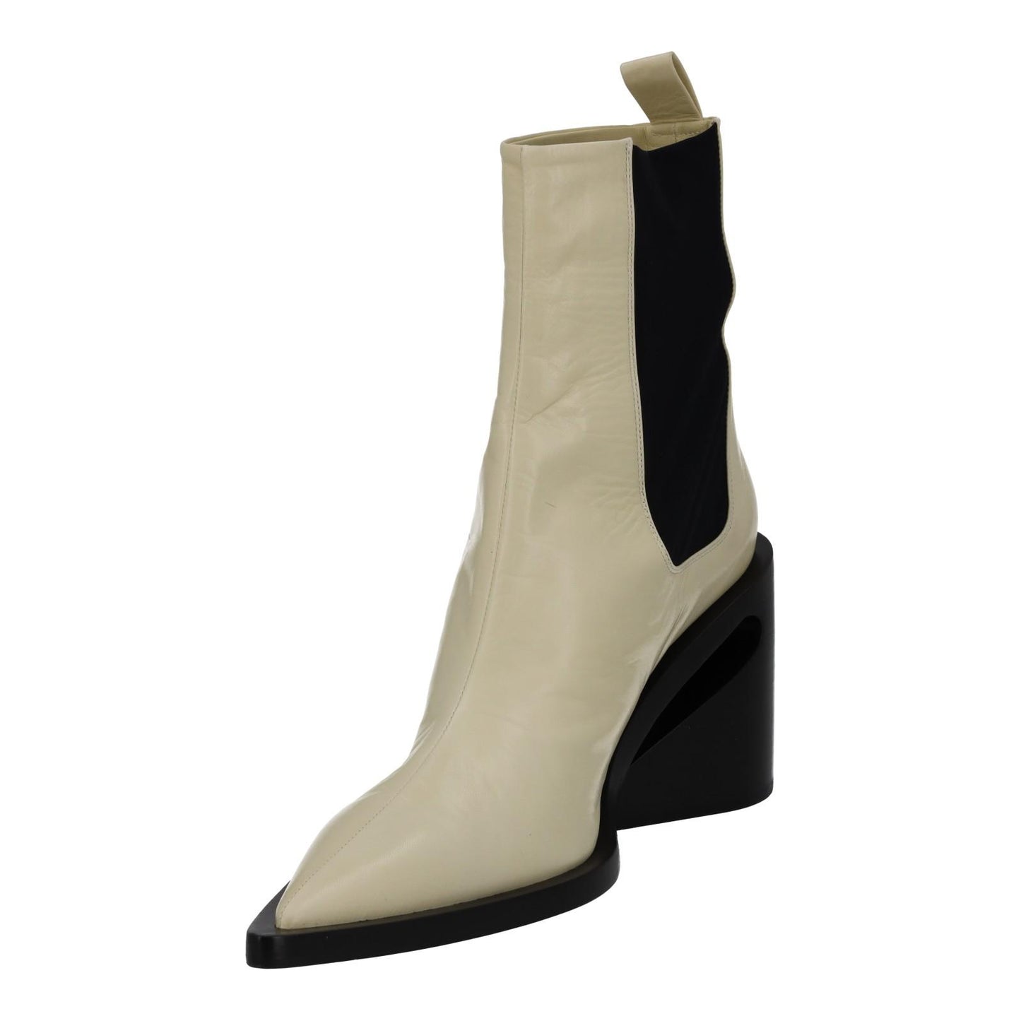JIL SANDER Ankle Boot Tripon Wedge Heel Point Beige Leather EU39 UK6 NEW RRP1000