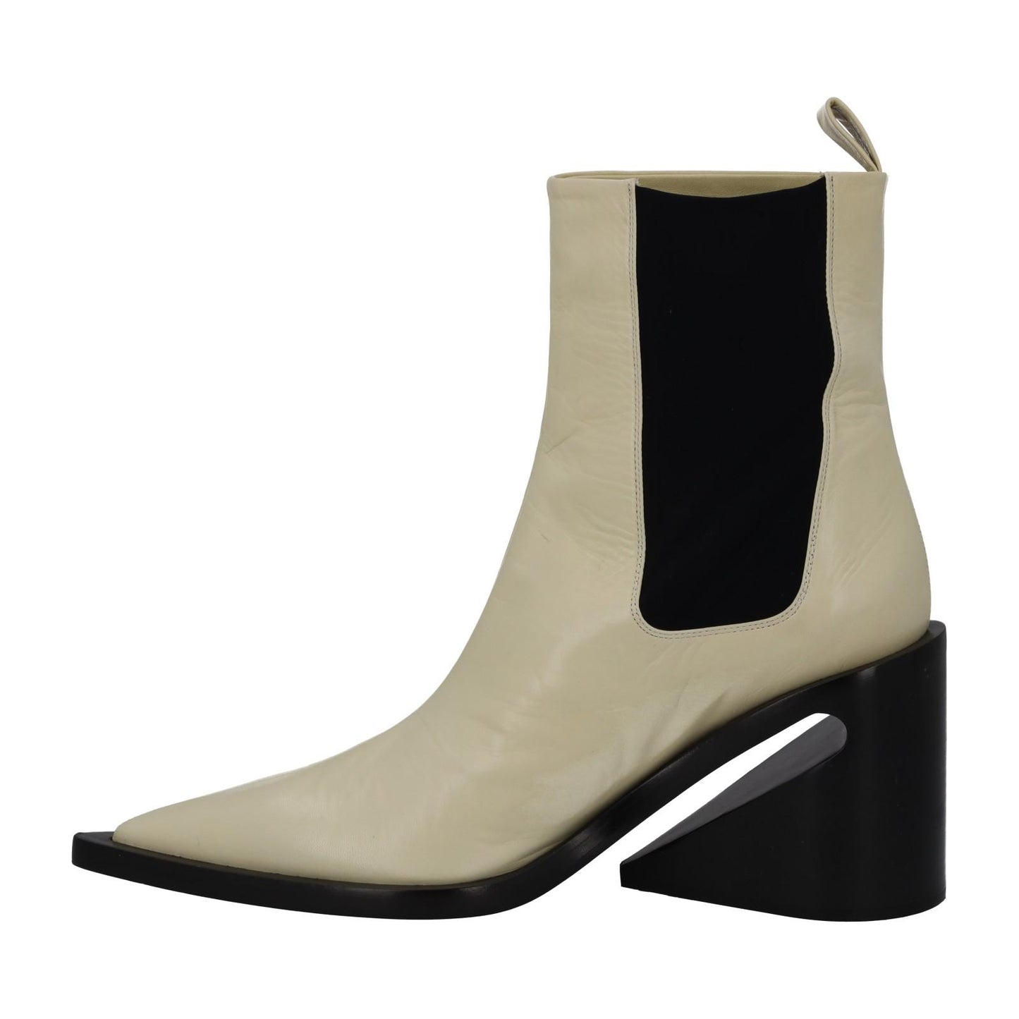 JIL SANDER Ankle Boot Tripon Wedge Heel Point Beige Leather EU39 UK6 NEW RRP1000