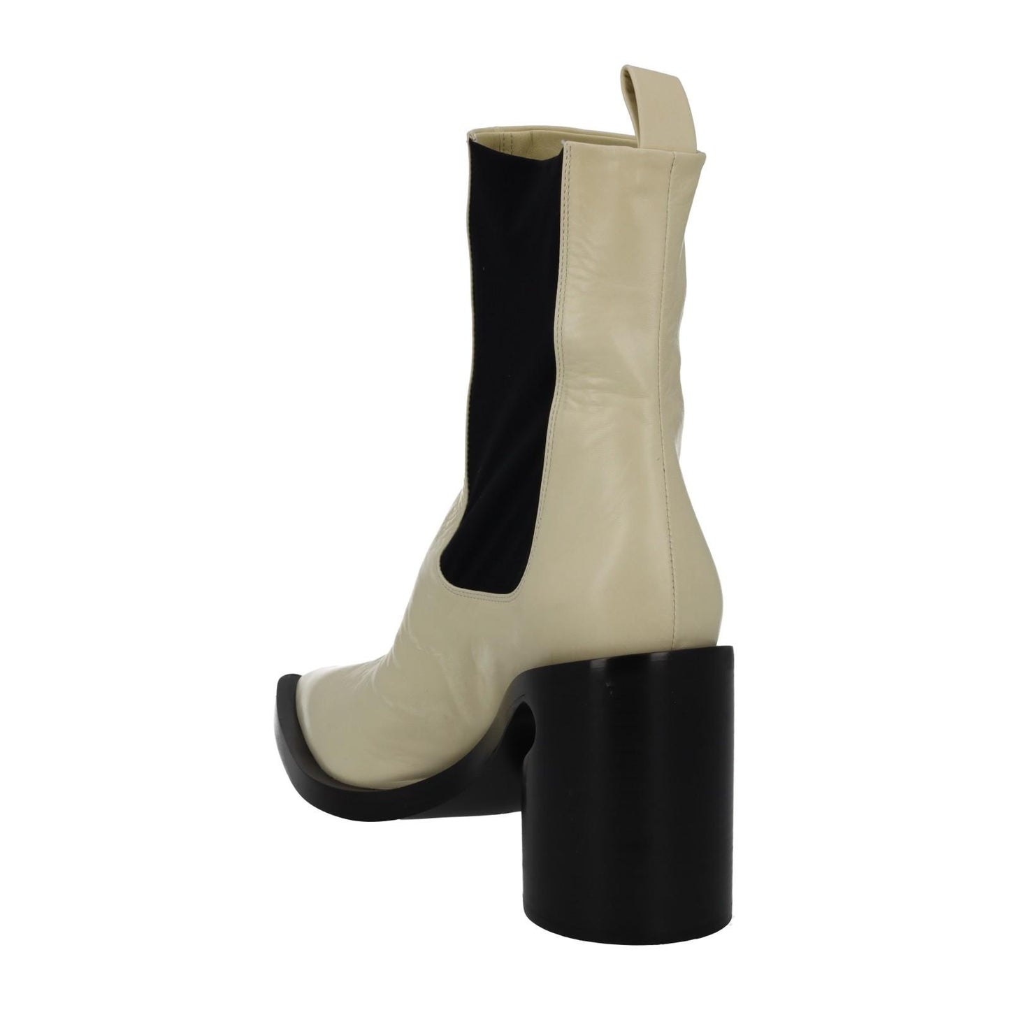 JIL SANDER Ankle Boot Tripon Wedge Heel Point Beige Leather EU39 UK6 NEW RRP1000