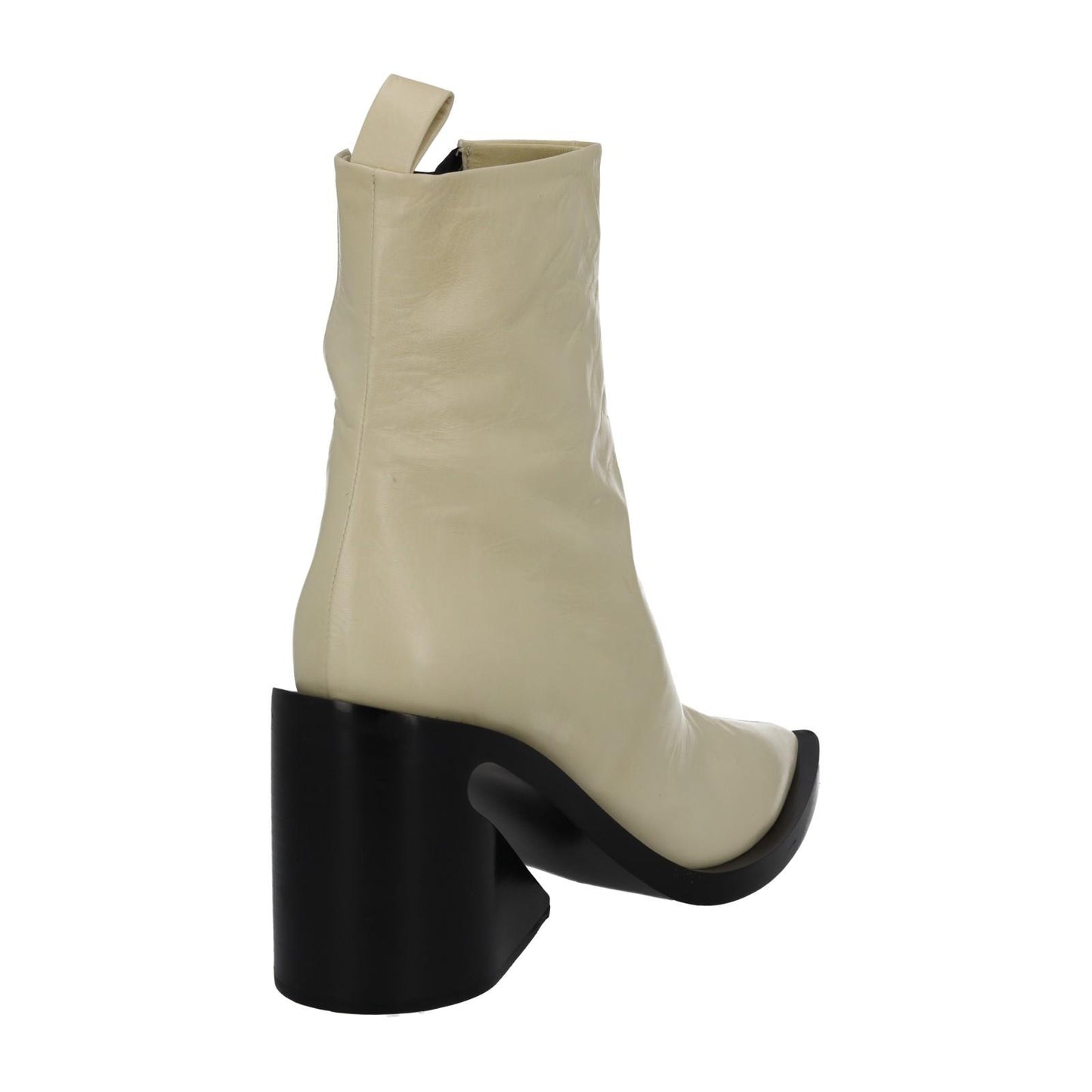 JIL SANDER Ankle Boot Tripon Wedge Heel Point Beige Leather EU39 UK6 NEW RRP1000