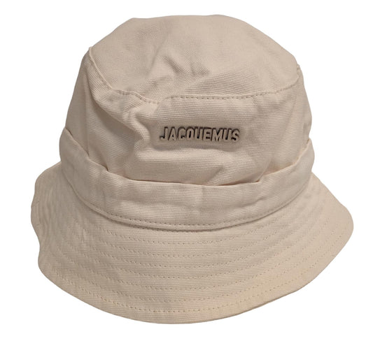 JACQUEMUS Le Bob Gadjo Bucket Hat Cotton Men's Off White 56/XS NEW RRP75