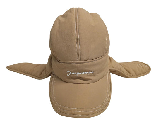 JACQUEMUS  La Cagoule Bricciola Hat Cotton Mix Ladies Beige 56/XS NEW RRP135