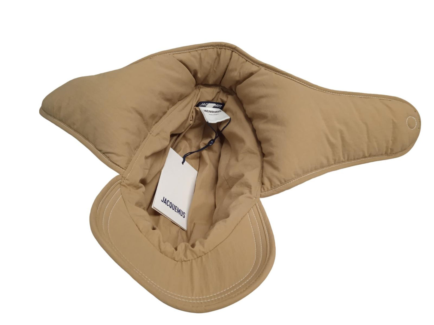JACQUEMUS  La Cagoule Bricciola Hat Cotton Mix Ladies Beige 56/XS NEW RRP135