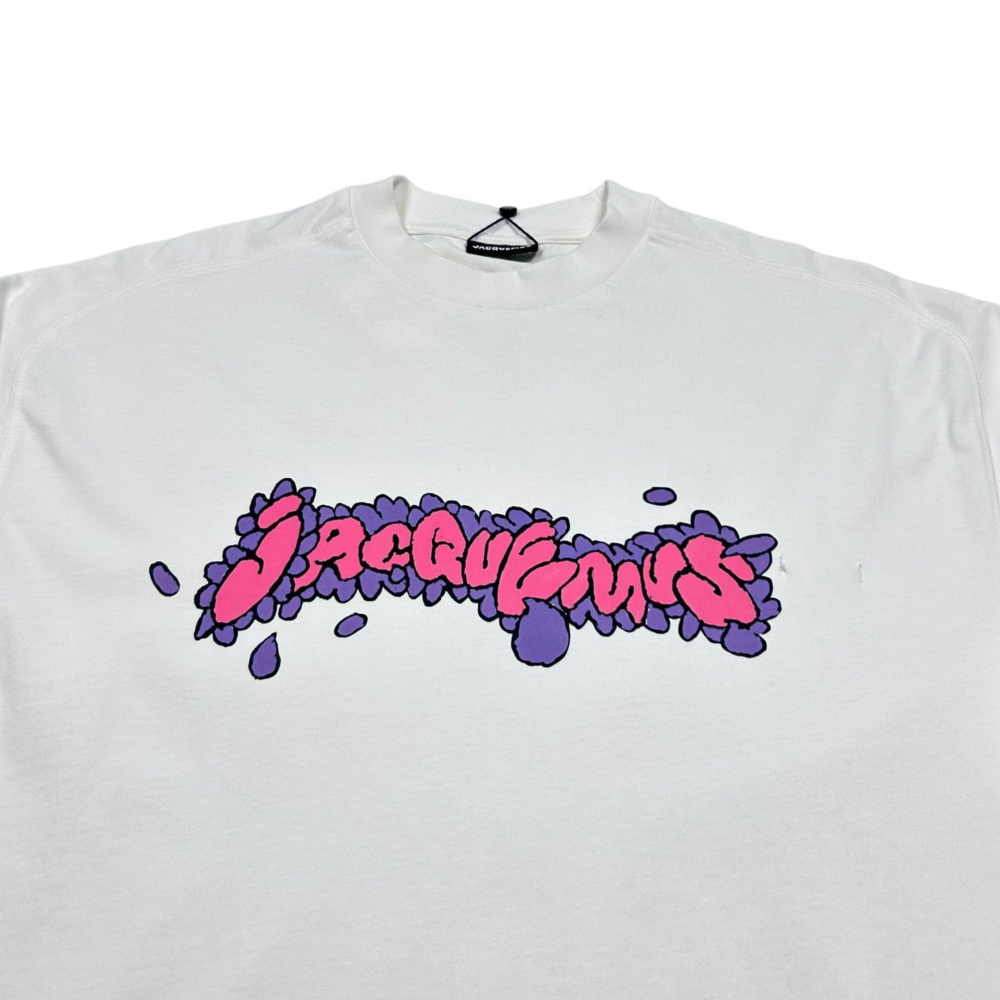 JACQUEMUS Long Sleeve Cotton Tshirt Desenho Print Marguerite White M NEW RRP 235