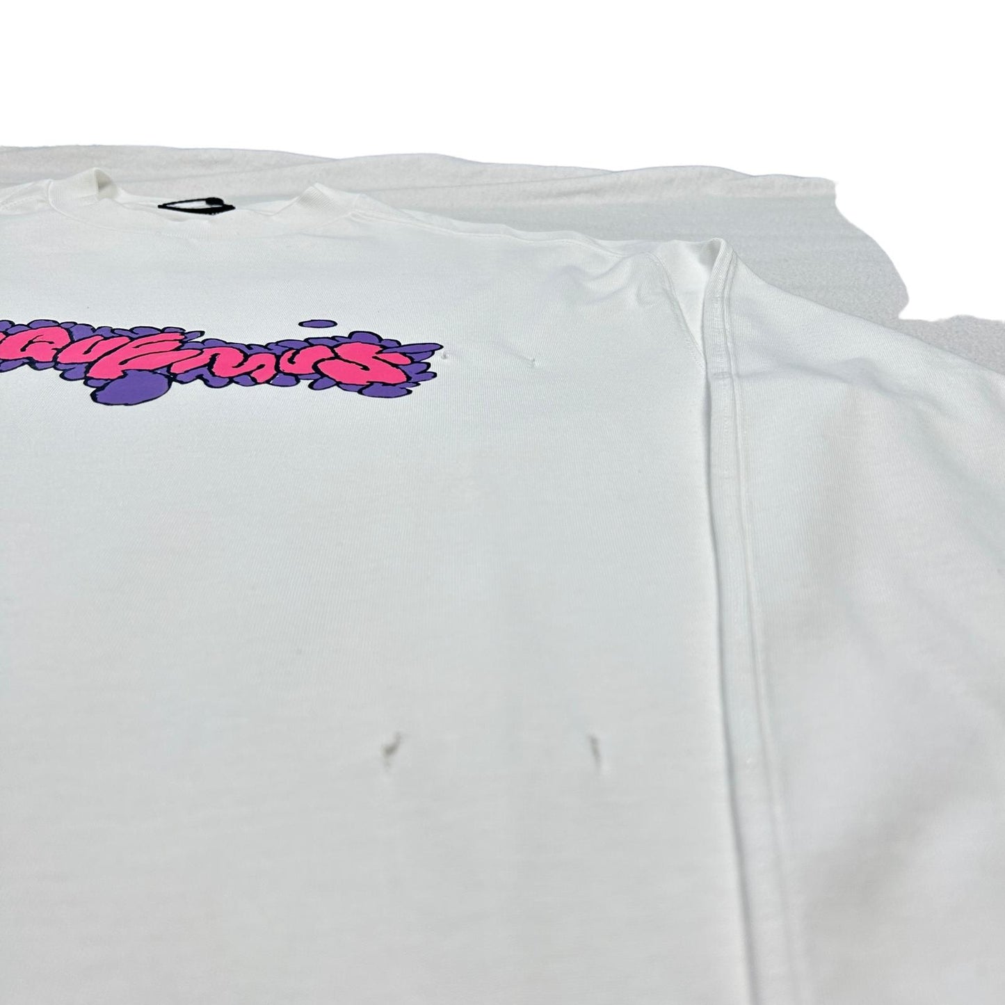 JACQUEMUS Long Sleeve Cotton Tshirt Desenho Print Marguerite White M NEW RRP 235