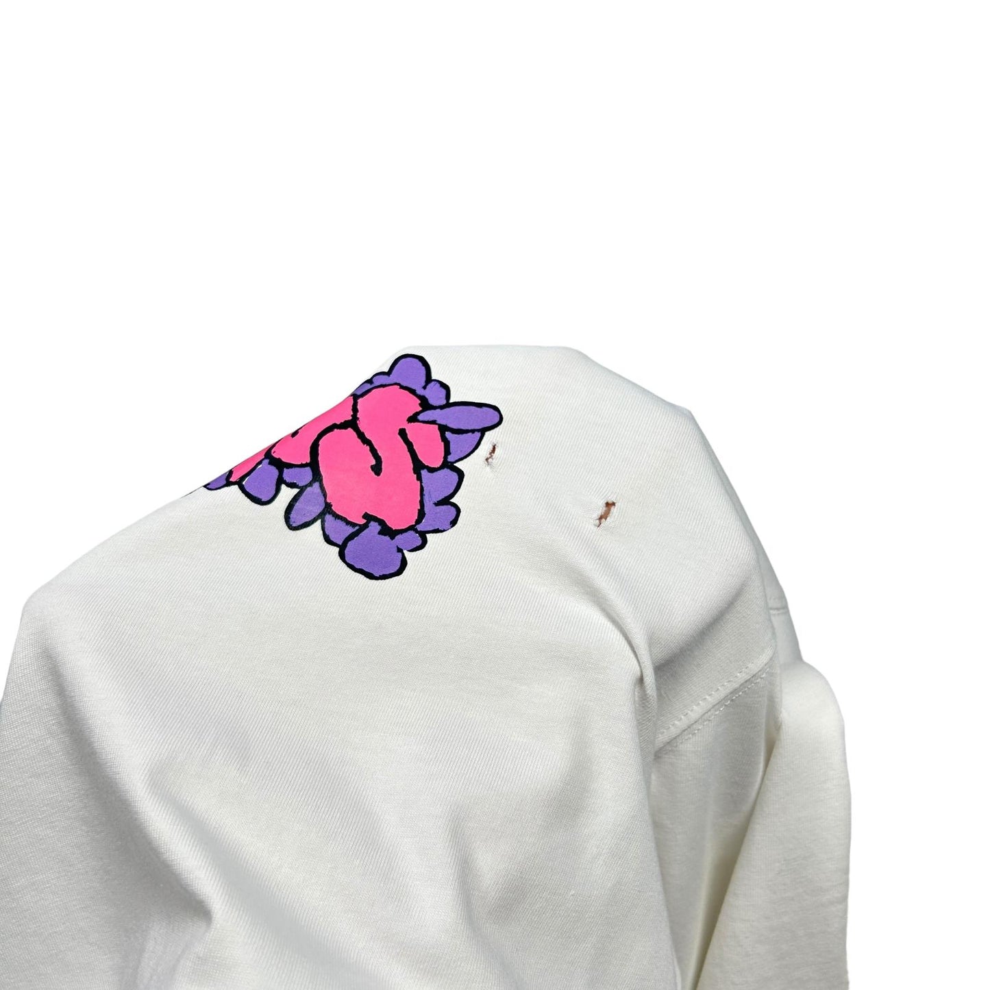 JACQUEMUS Long Sleeve Cotton Tshirt Desenho Print Marguerite White M NEW RRP 235