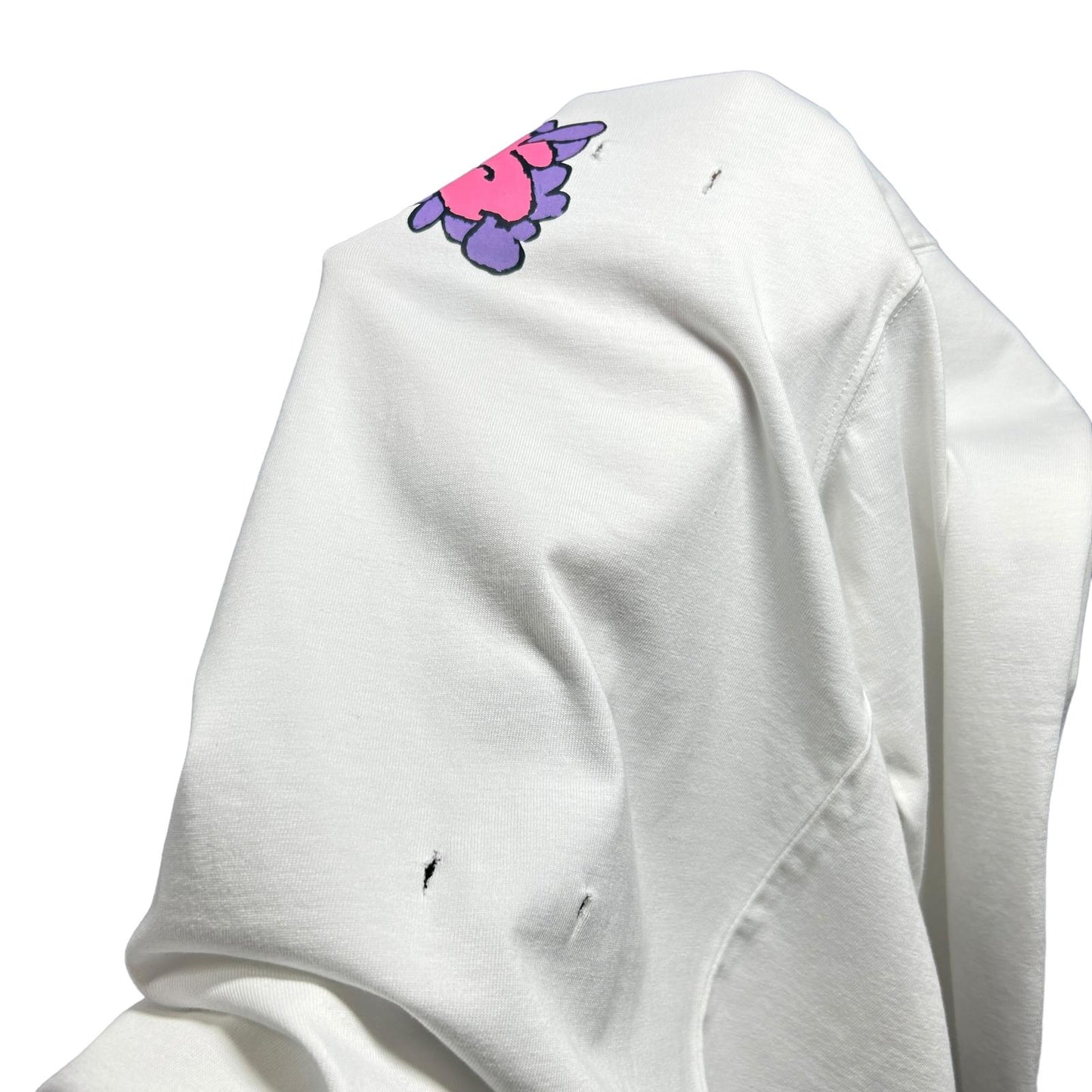JACQUEMUS Long Sleeve Cotton Tshirt Desenho Print Marguerite White M NEW RRP 235