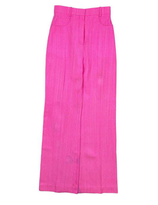 JACQUEMUS Le Pantalon Sauge High Waist Wide Leg Trousers Pink 36 NEW RRP: 675