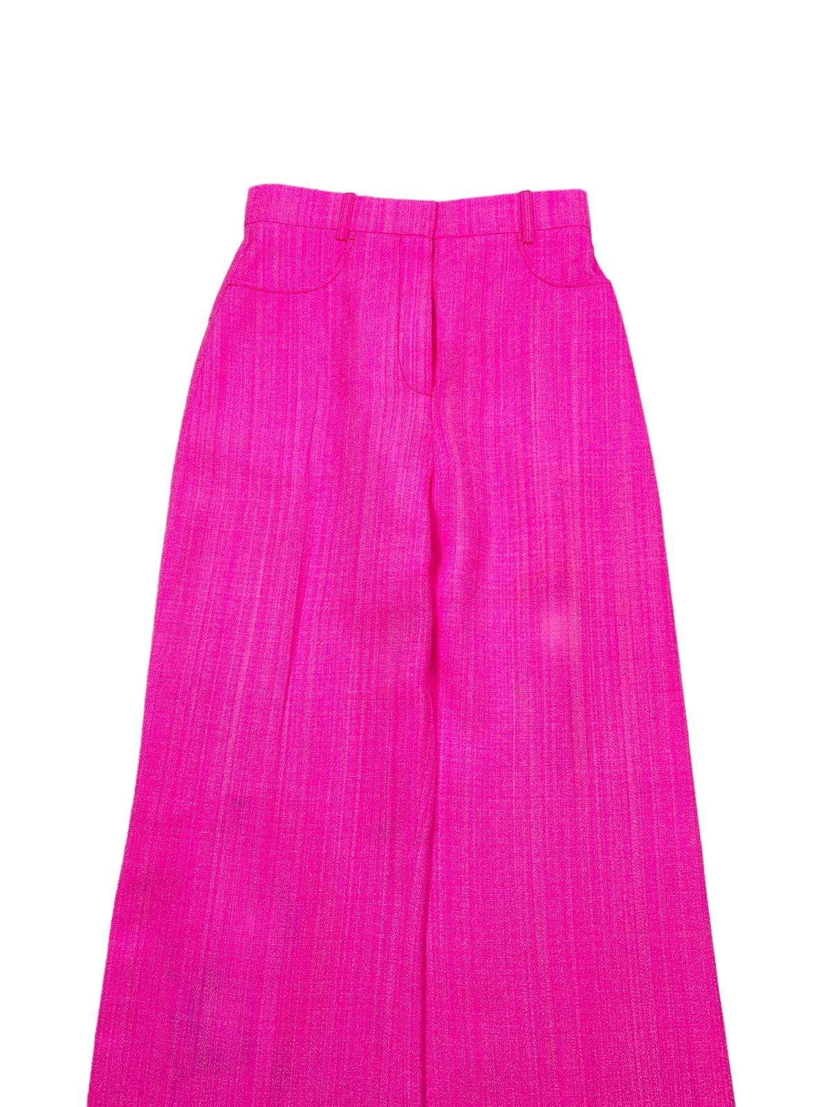 JACQUEMUS Le Pantalon Sauge High Waist Wide Leg Trousers Pink 36 NEW RRP: 675
