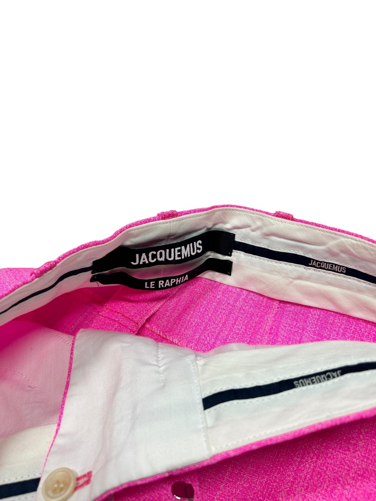 JACQUEMUS Le Pantalon Sauge High Waist Wide Leg Trousers Pink 36 NEW RRP: 675
