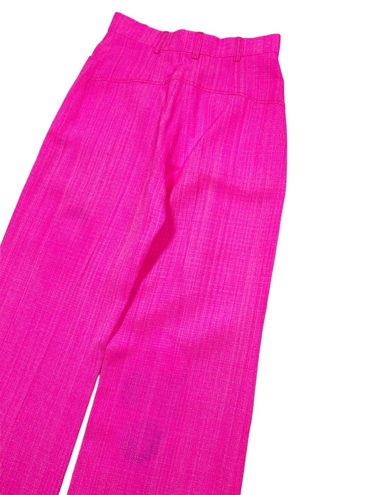JACQUEMUS Le Pantalon Sauge High Waist Wide Leg Trousers Pink 36 NEW RRP: 675