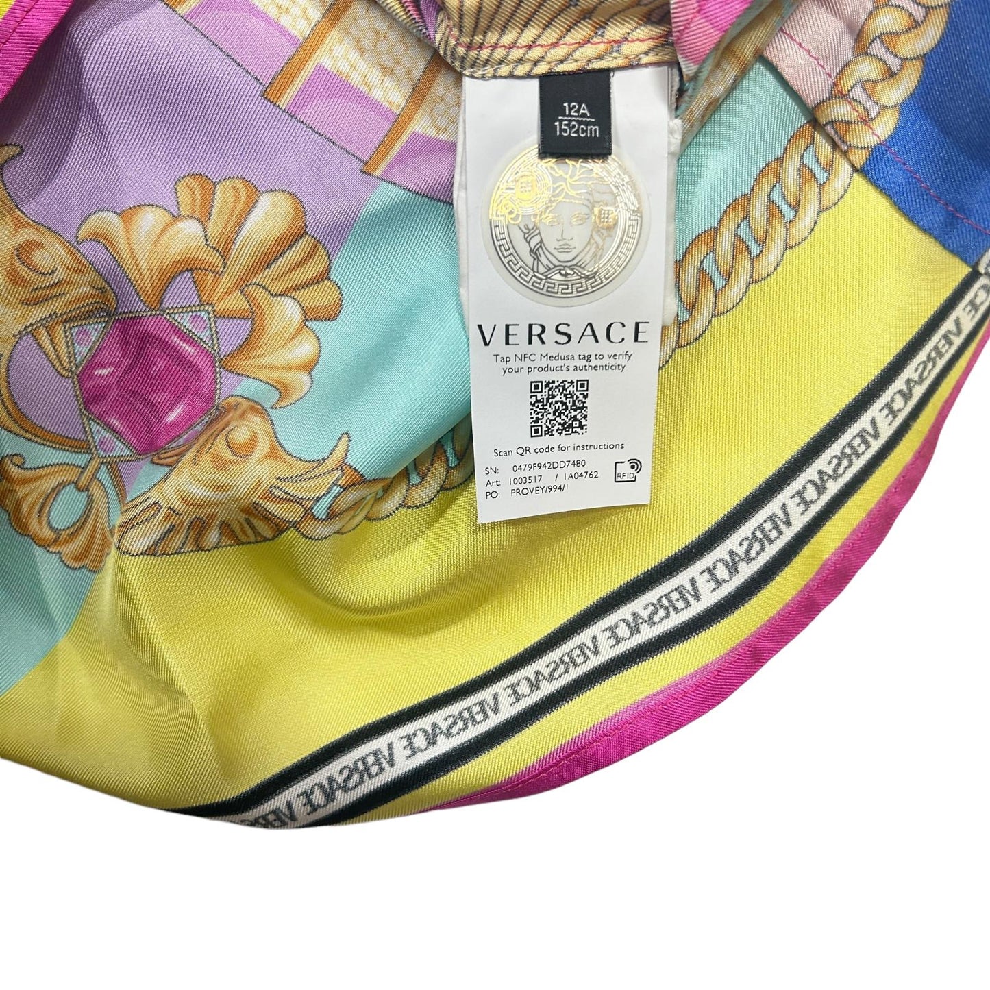 VERSACE KIDS Silk Print Shirt Dress Multicoloured Size:12 Years NEW RRP: 490